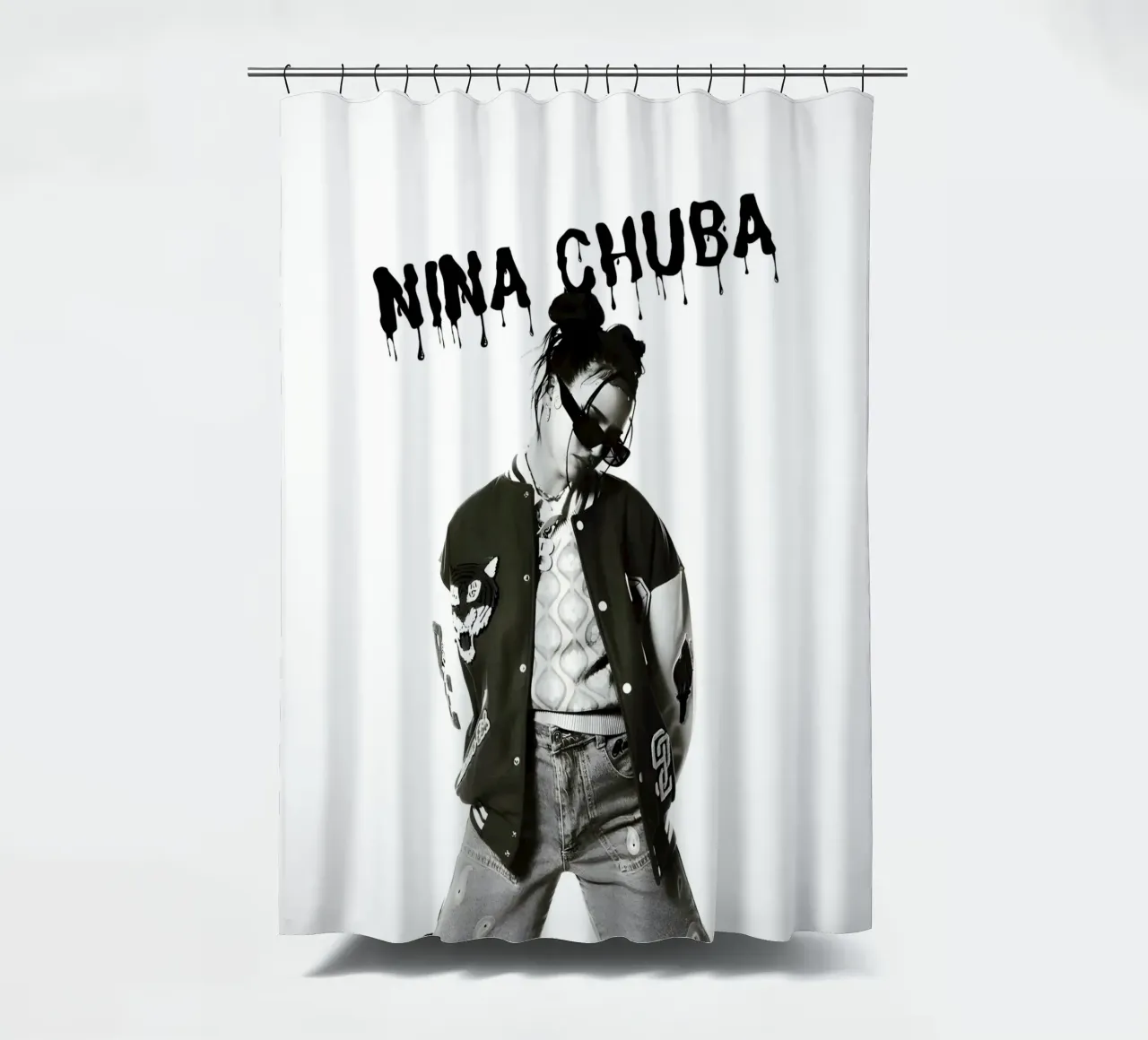 Monochrome Cool V1 tenda da doccia da vintage