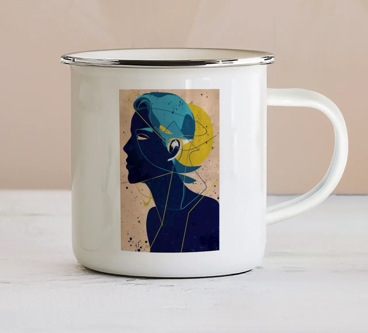 Sé interiore fratturato tazza in smalto da Katarsis Mann
