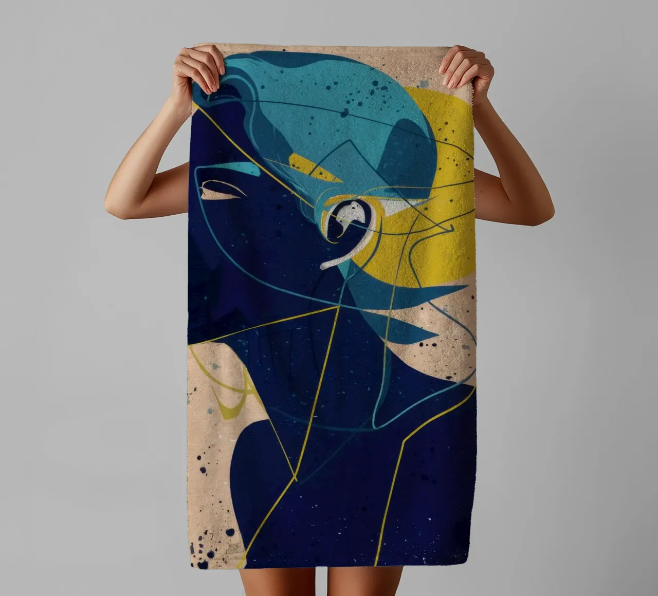 Fractured Inner Self towel by Katarsis Mann