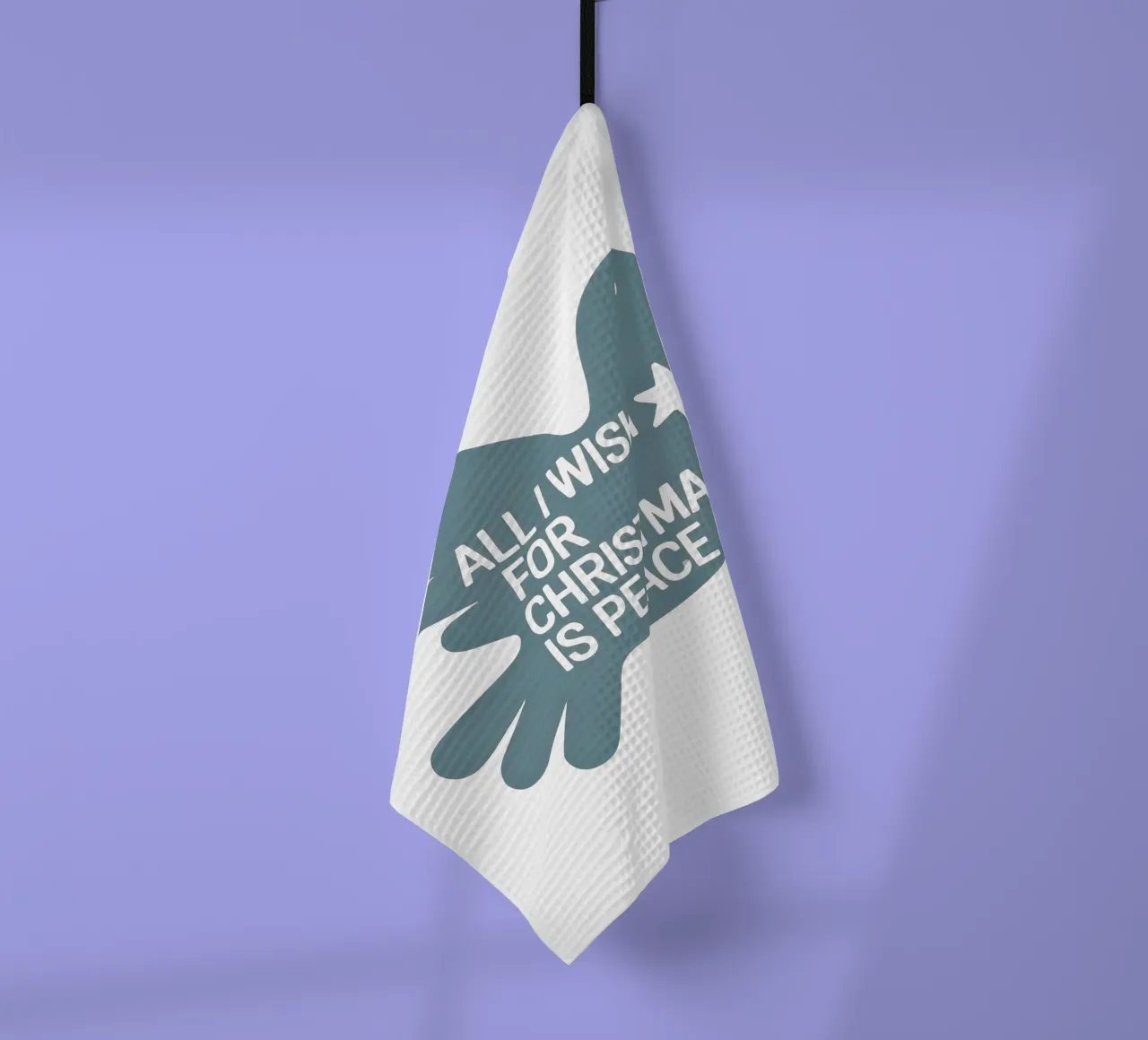 Alles, was ich mir zu Weihnachten wünsche, ist Friede Geschirrtuch von 20 Farben