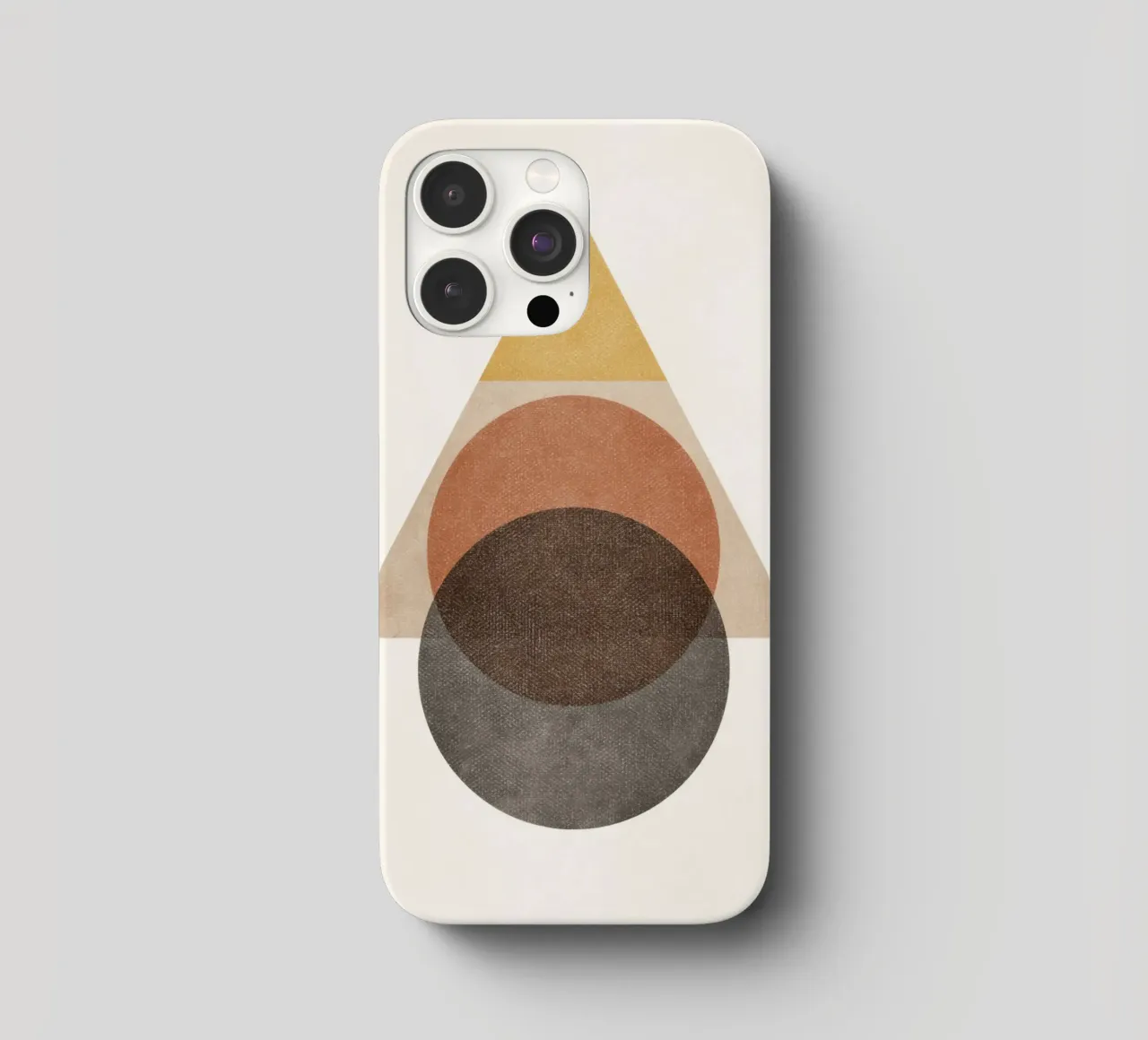 Layered Geometry – Minimal Circles and Triangle iphone case by Aralyn