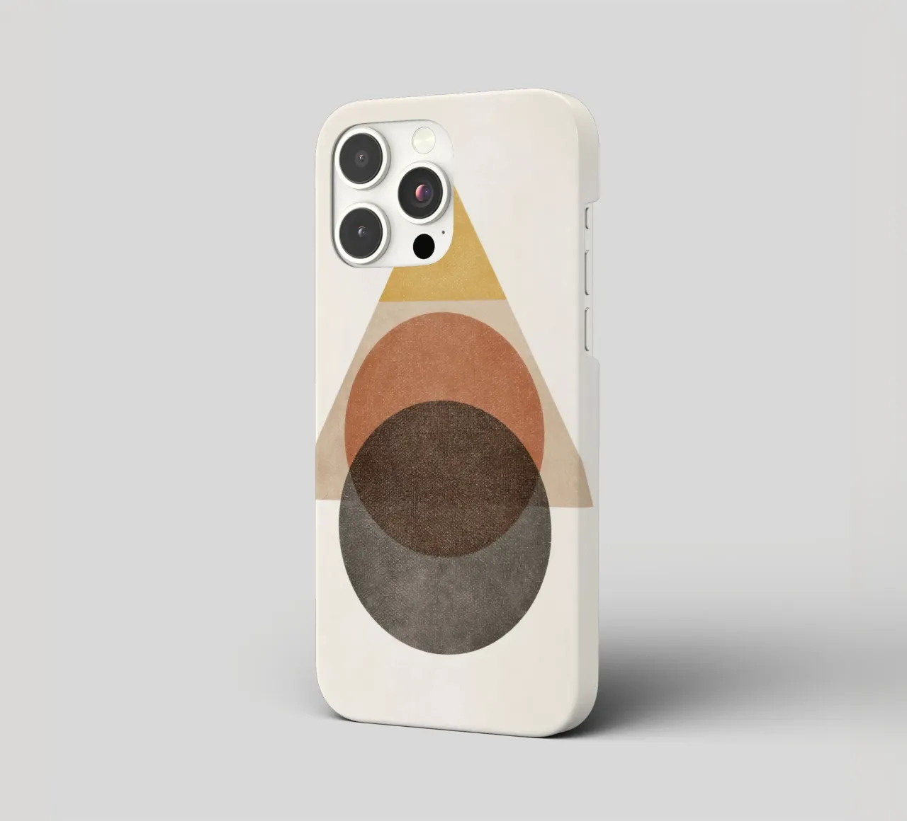 Layered Geometry – Minimal Circles and Triangle iphone case by Aralyn