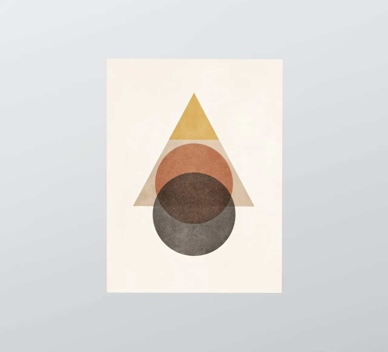 Layered Geometry – Minimal Circles and Triangle sticker by Aralyn