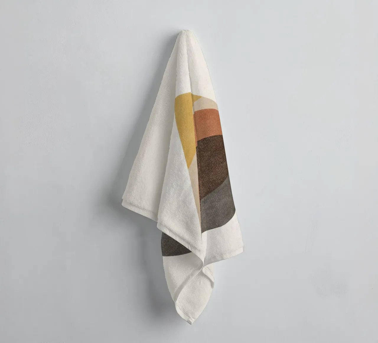 Layered Geometry – Minimal Circles and Triangle towel by Aralyn