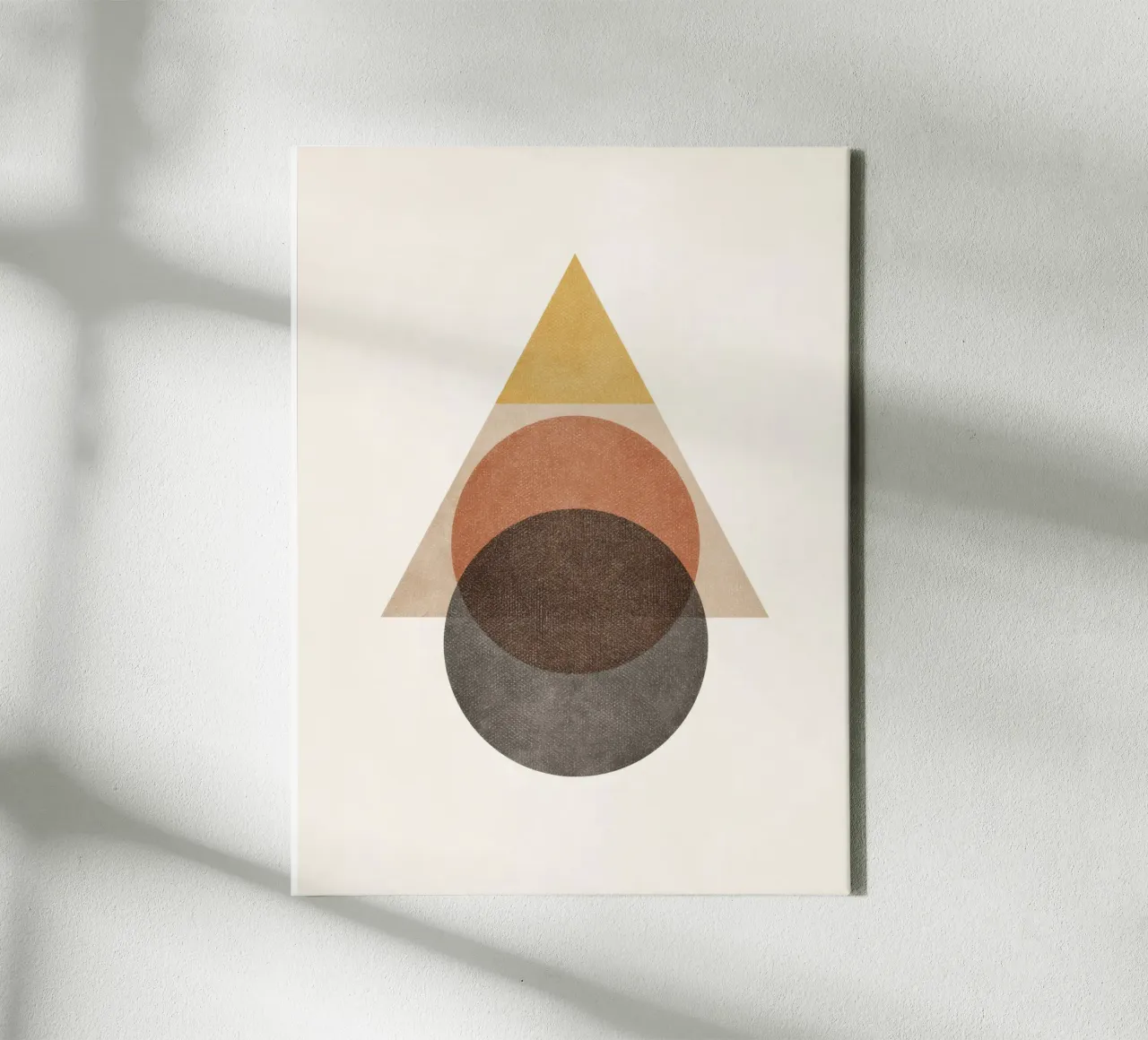 Layered Geometry – Minimal Circles and Triangle canvas by Aralyn