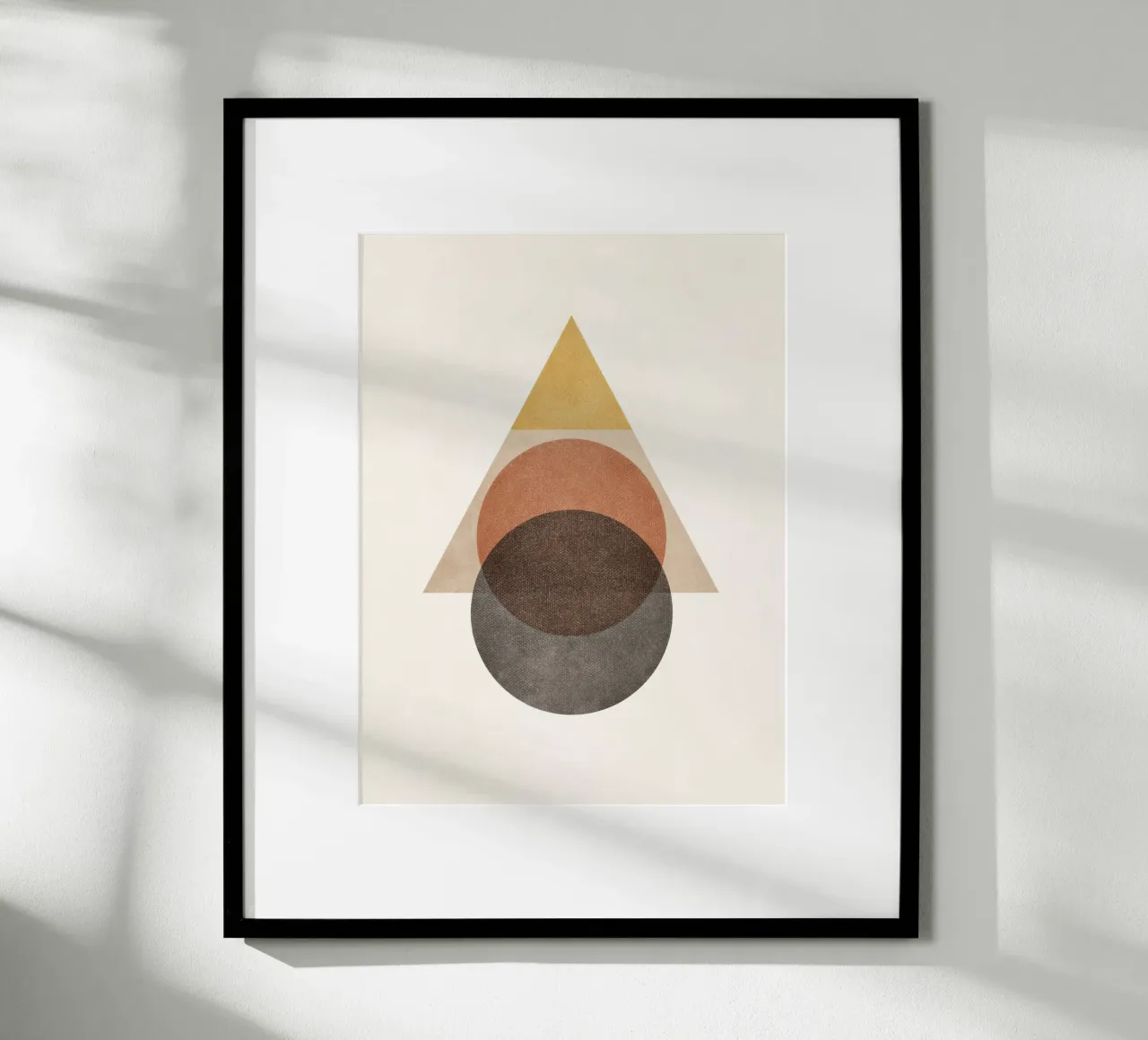 Layered Geometry – Minimal Circles and Triangle hahnemühle by Aralyn