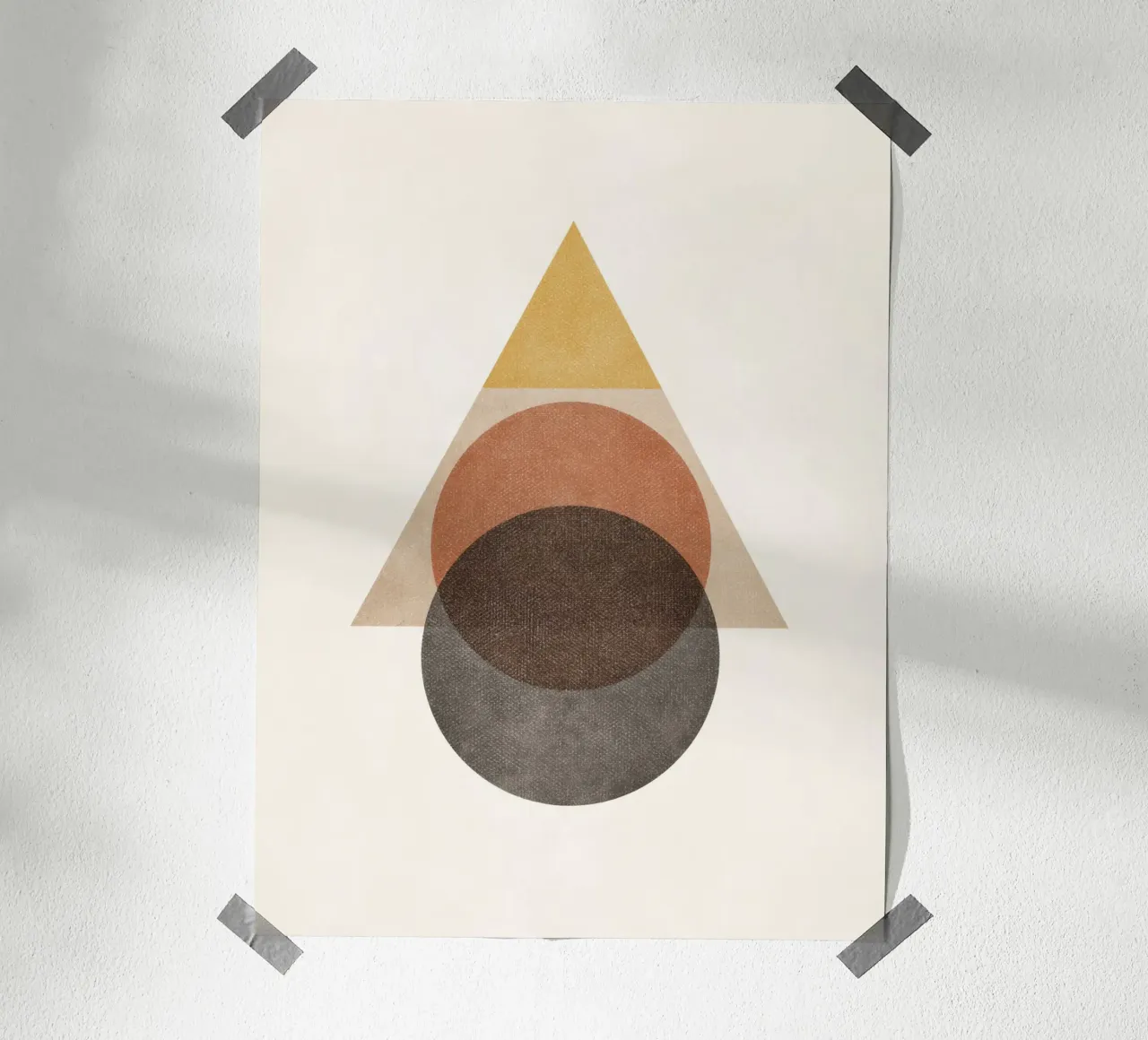 Layered Geometry – Minimal Circles and Triangle hahnemühle by Aralyn