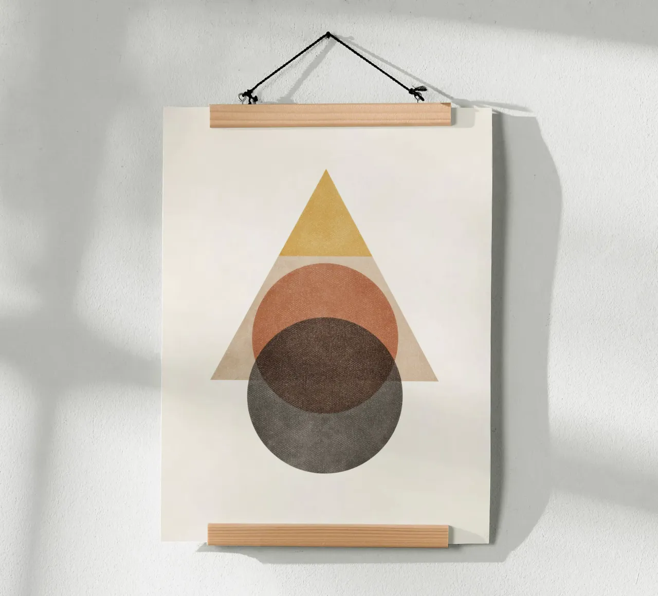 Layered Geometry – Minimal Circles and Triangle hahnemühle by Aralyn