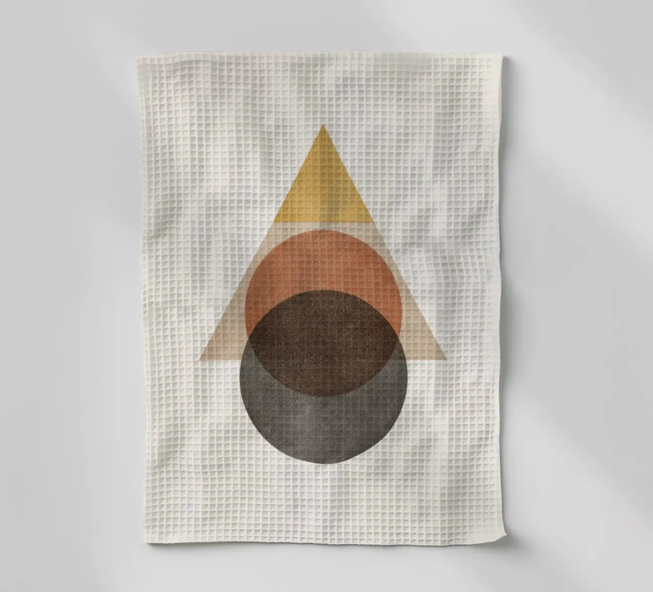 Layered Geometry – Minimal Circles and Triangle tea towel by Aralyn