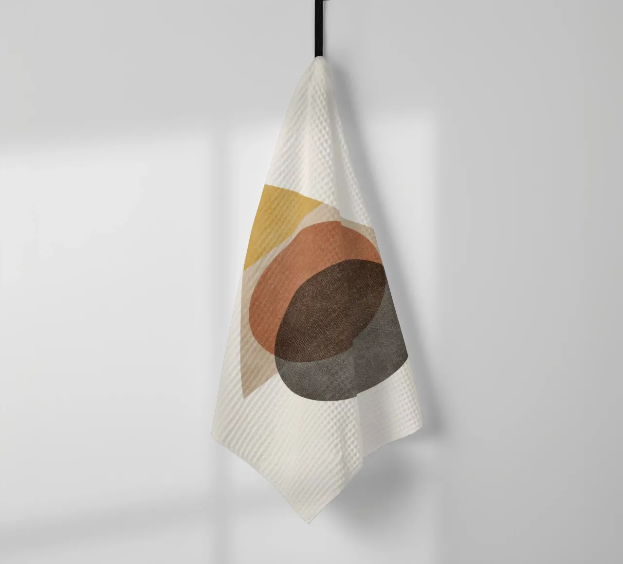 Layered Geometry – Minimal Circles and Triangle tea towel by Aralyn