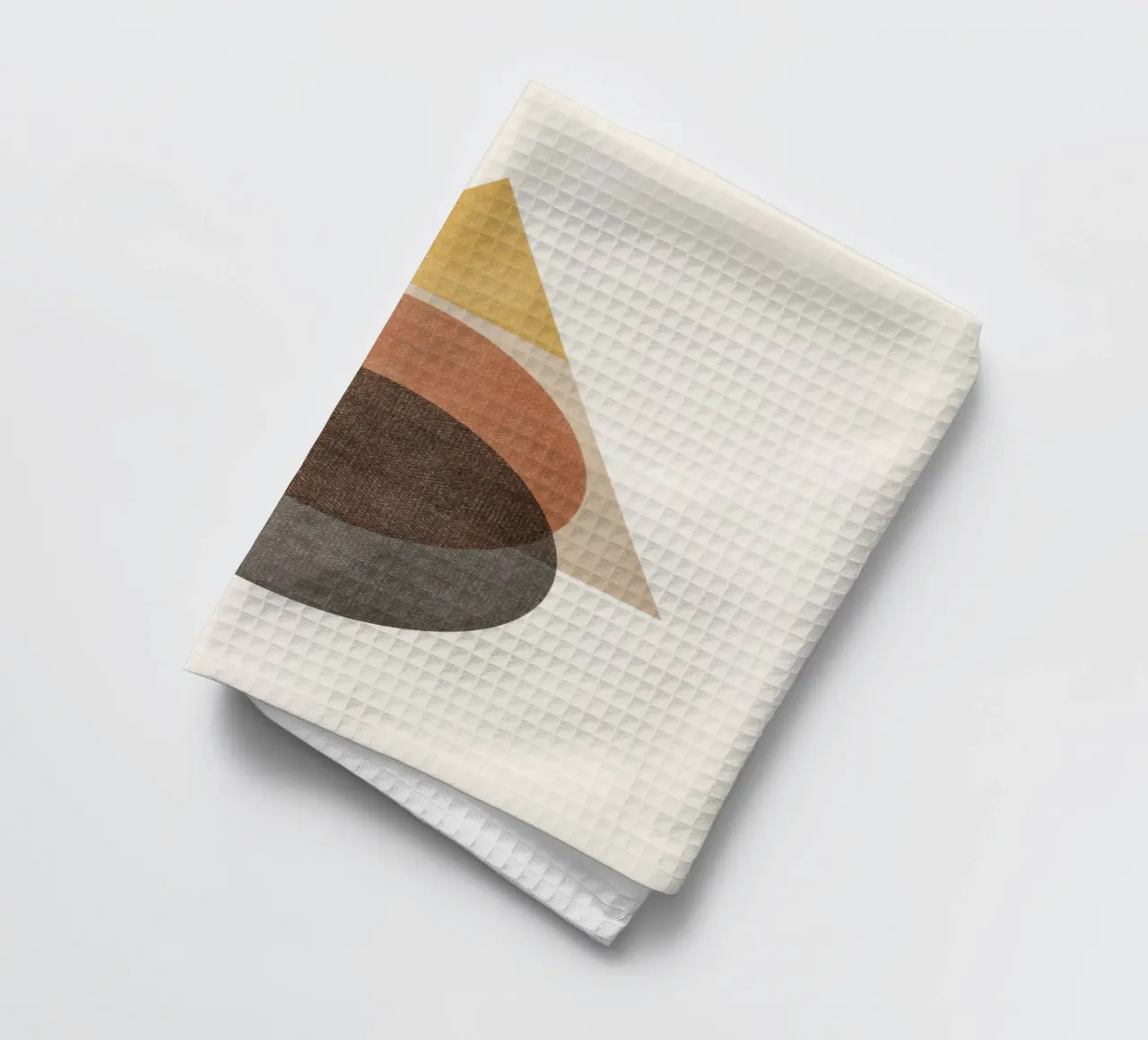 Layered Geometry – Minimal Circles and Triangle tea towel by Aralyn