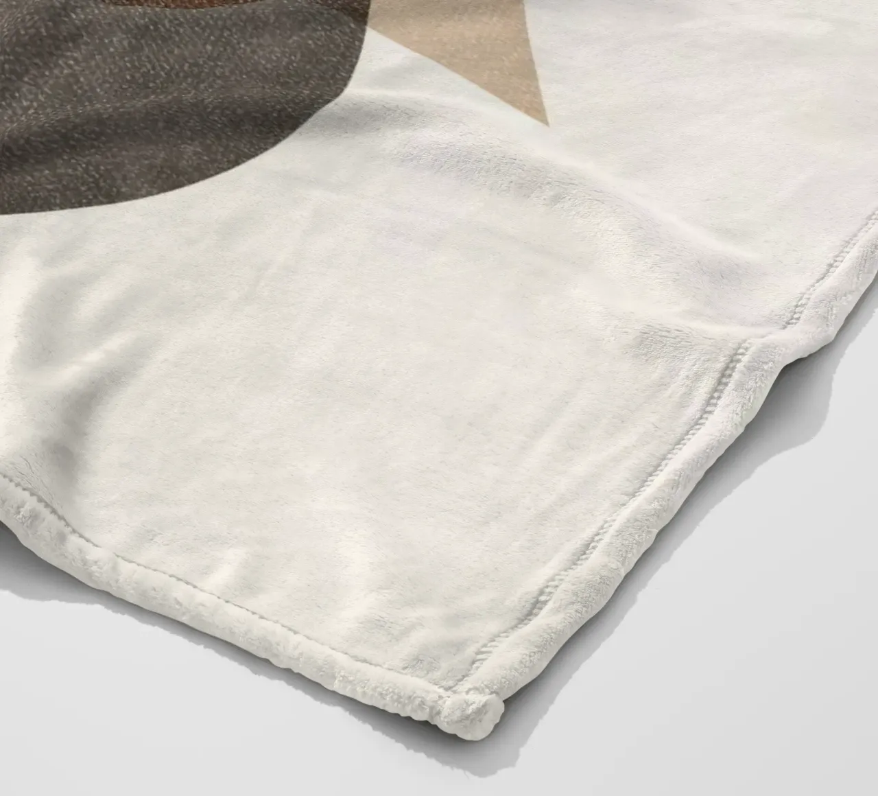 Layered Geometry – Minimal Circles and Triangle fleece blanket by Aralyn