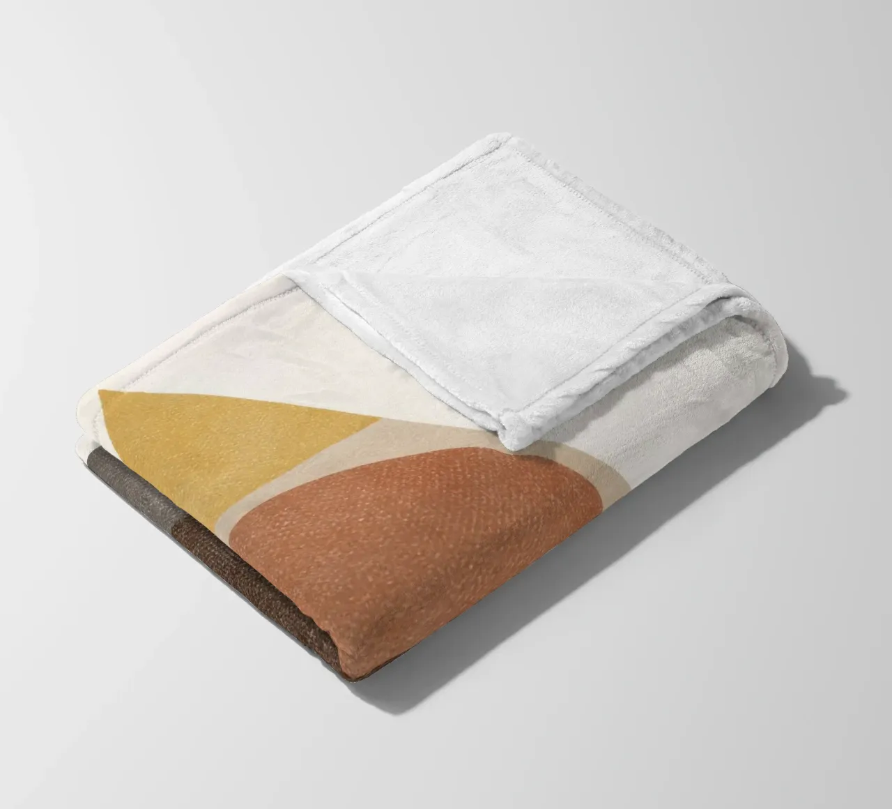 Layered Geometry – Minimal Circles and Triangle fleece blanket by Aralyn