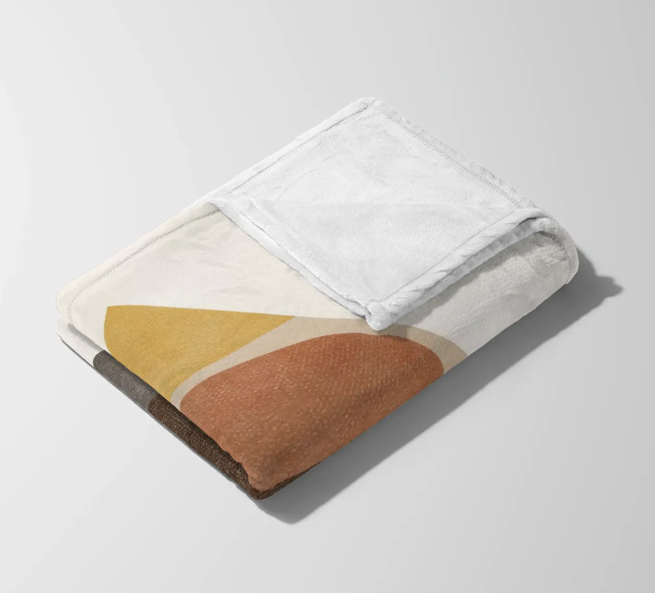 Layered Geometry – Minimal Circles and Triangle fleece blanket by Aralyn