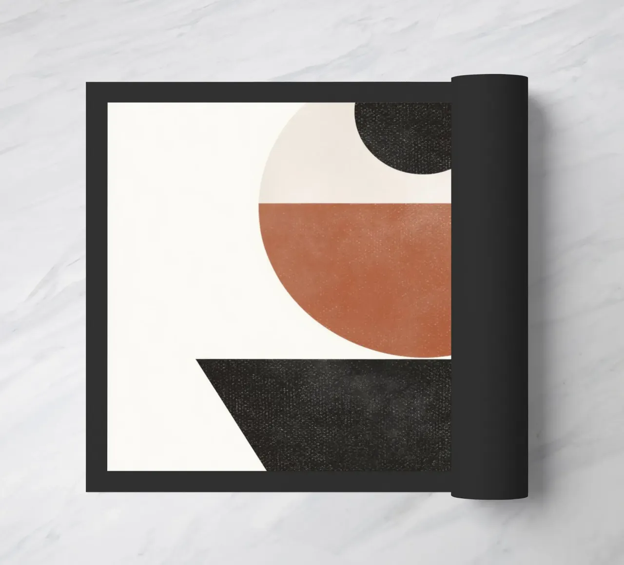 Timeless Forms – Minimalist Abstract in Bold Tones doormat by Aralyn
