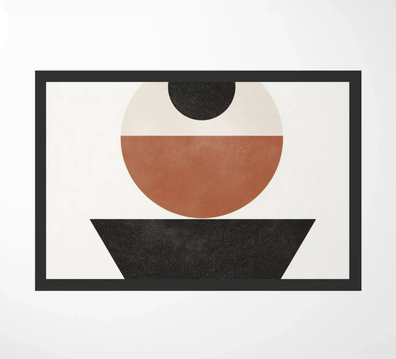 Timeless Forms – Minimalist Abstract in Bold Tones doormat by Aralyn