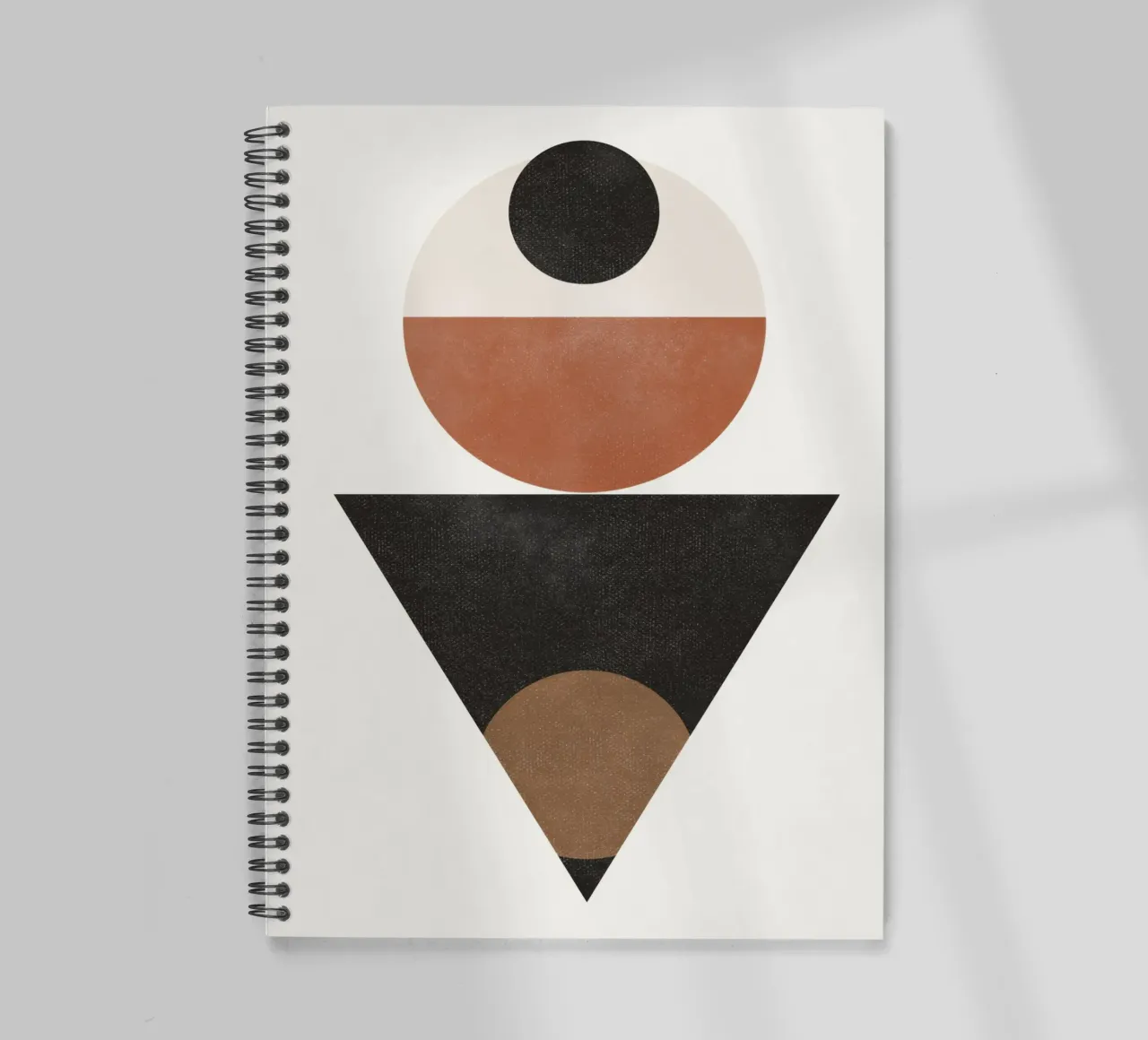 Timeless Forms – Minimalist Abstract in Bold Tones spiral notebook by Aralyn