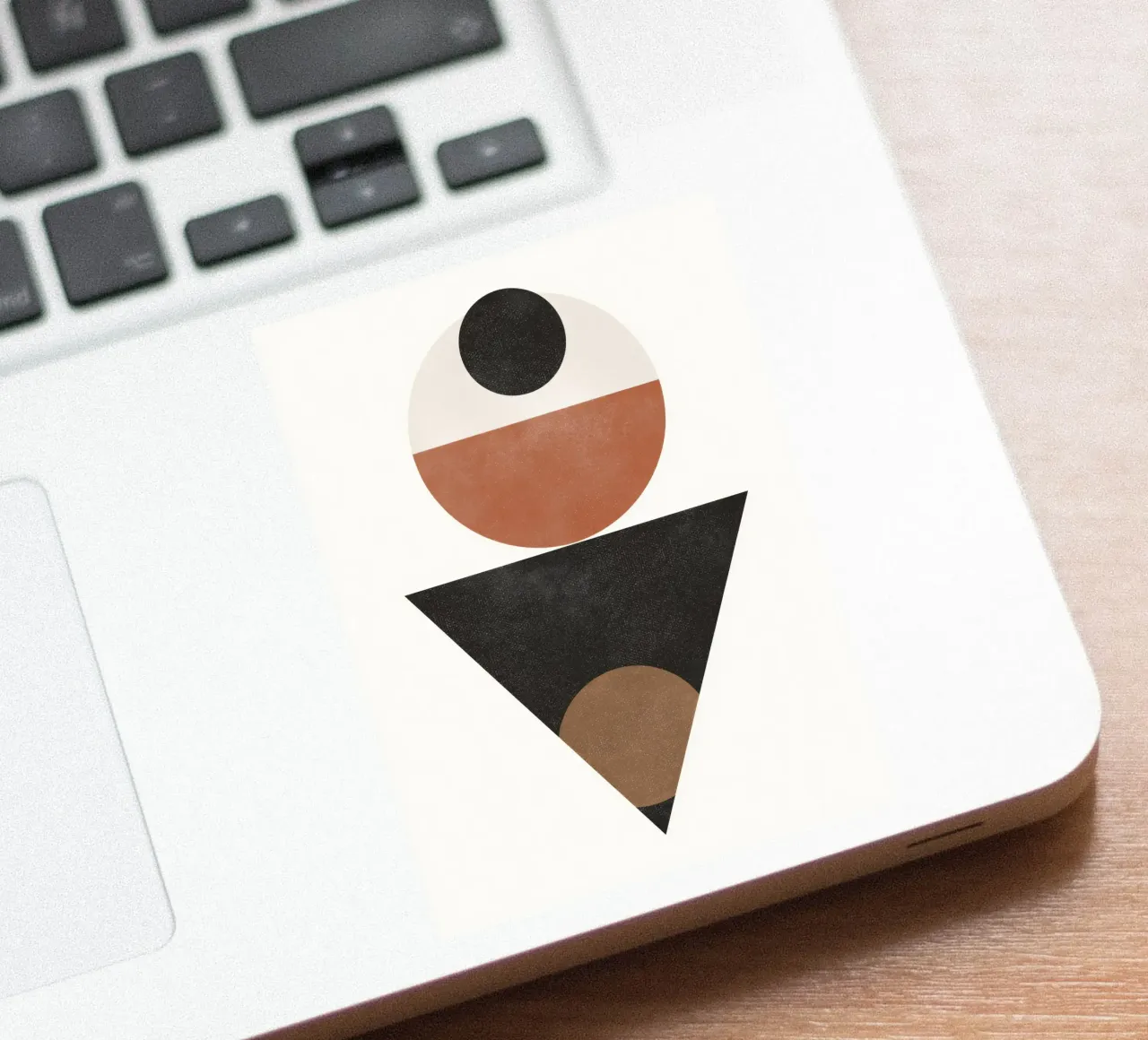 Timeless Forms – Minimalist Abstract in Bold Tones sticker by Aralyn