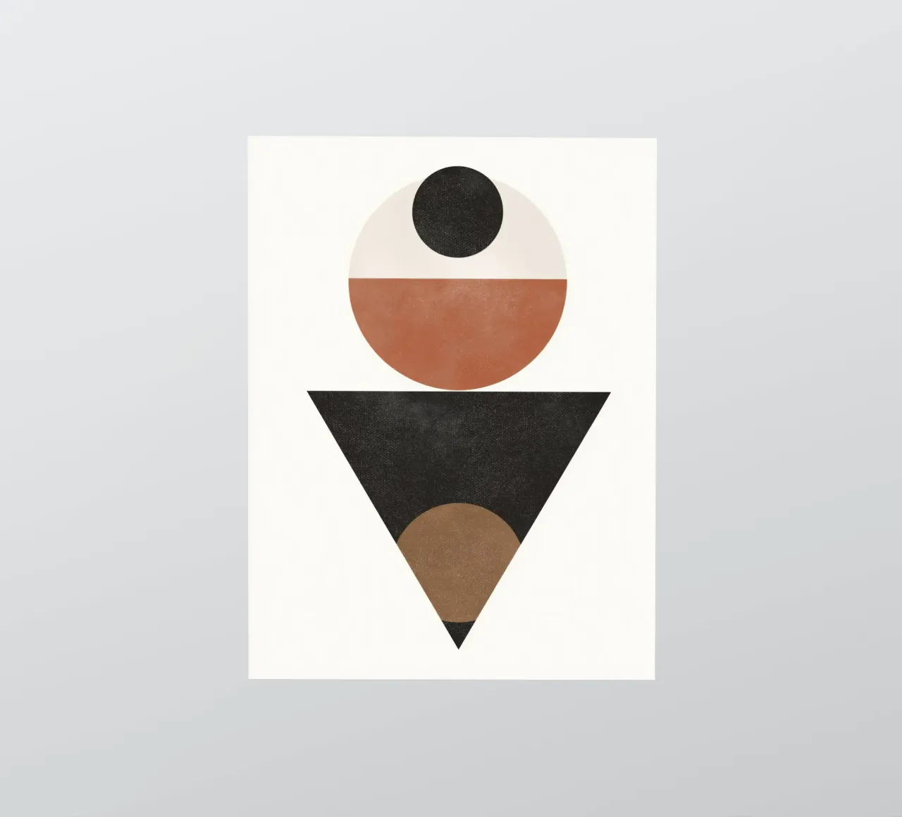 Timeless Forms – Minimalist Abstract in Bold Tones sticker by Aralyn
