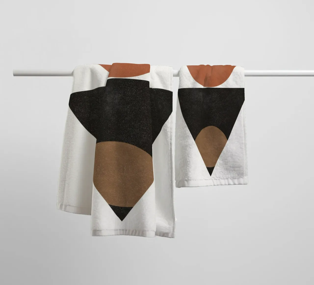 Formes intemporelles - Abstrait minimaliste dans des tons audacieux serviette de bain de Aralyn