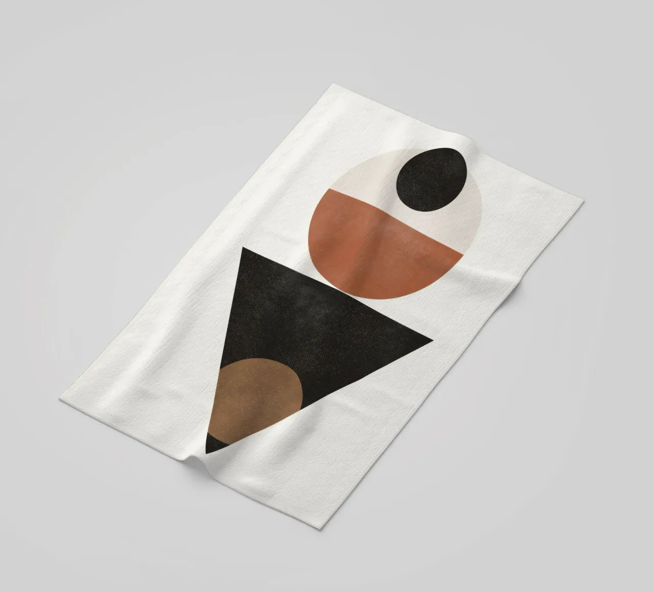 Timeless Forms – Minimalist Abstract in Bold Tones beach towel by Aralyn