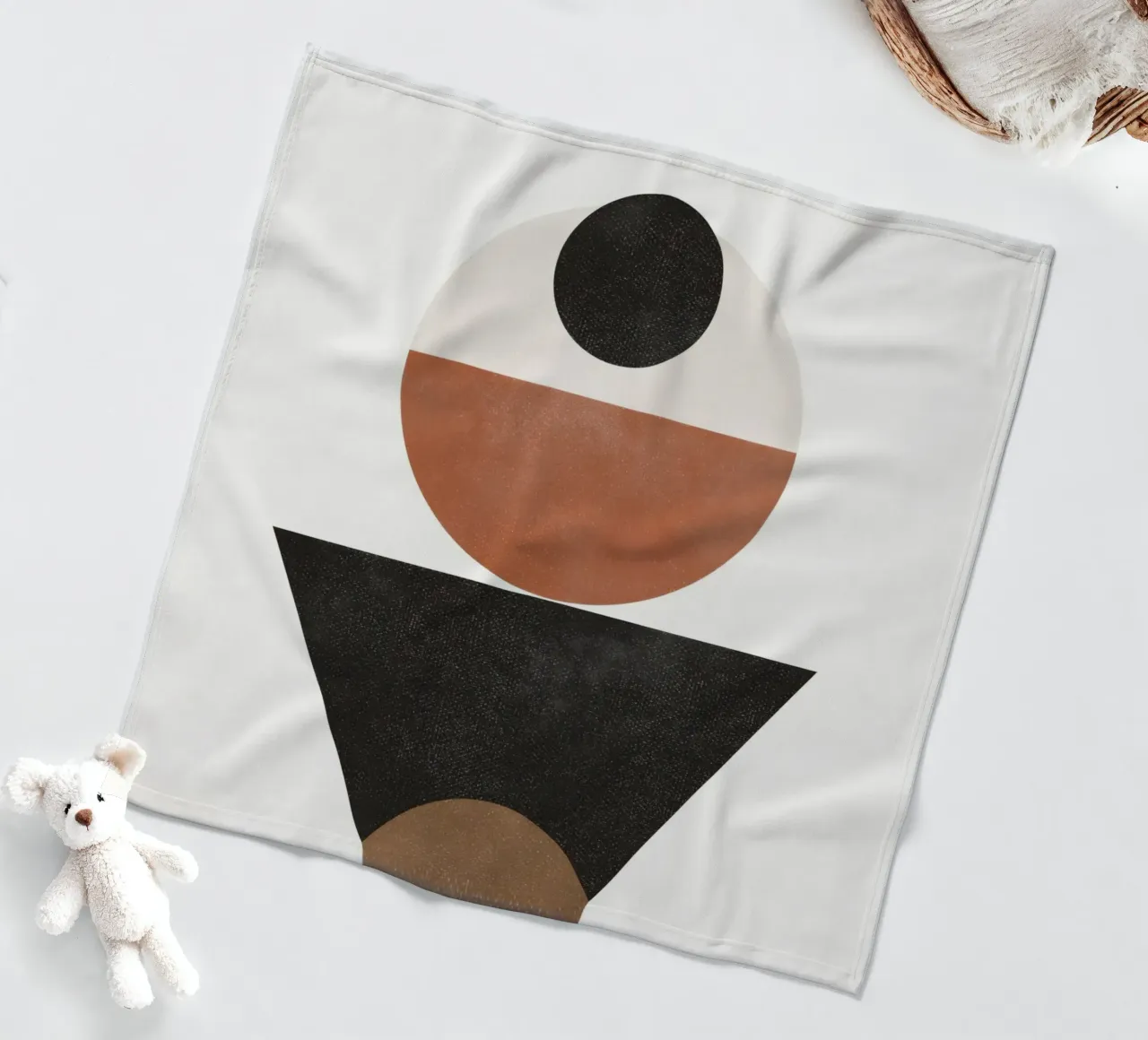 Timeless Forms – Minimalist Abstract in Bold Tones fleece blanket by Aralyn