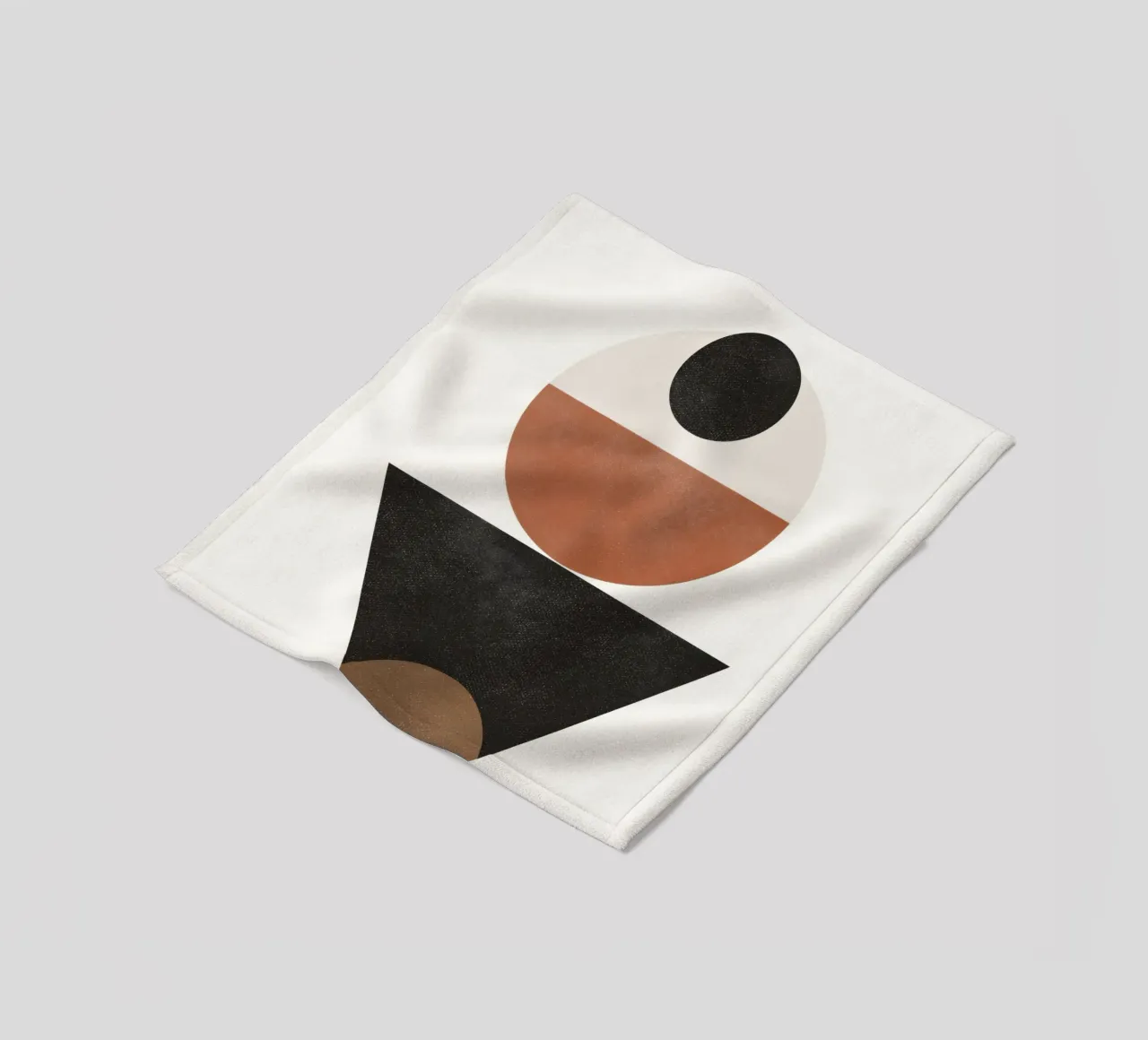 Timeless Forms – Minimalist Abstract in Bold Tones fleece blanket by Aralyn