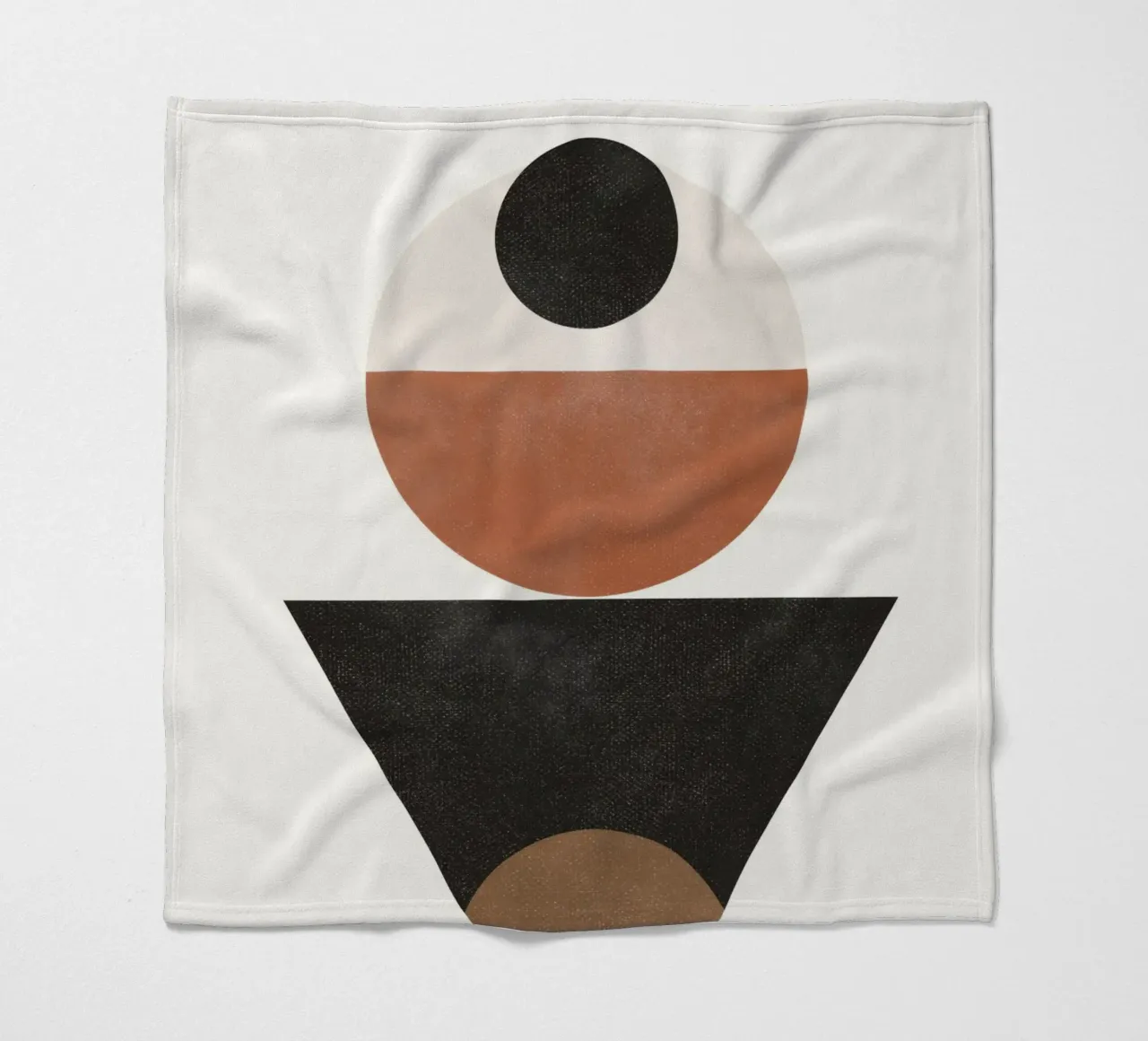 Timeless Forms – Minimalist Abstract in Bold Tones fleece blanket by Aralyn