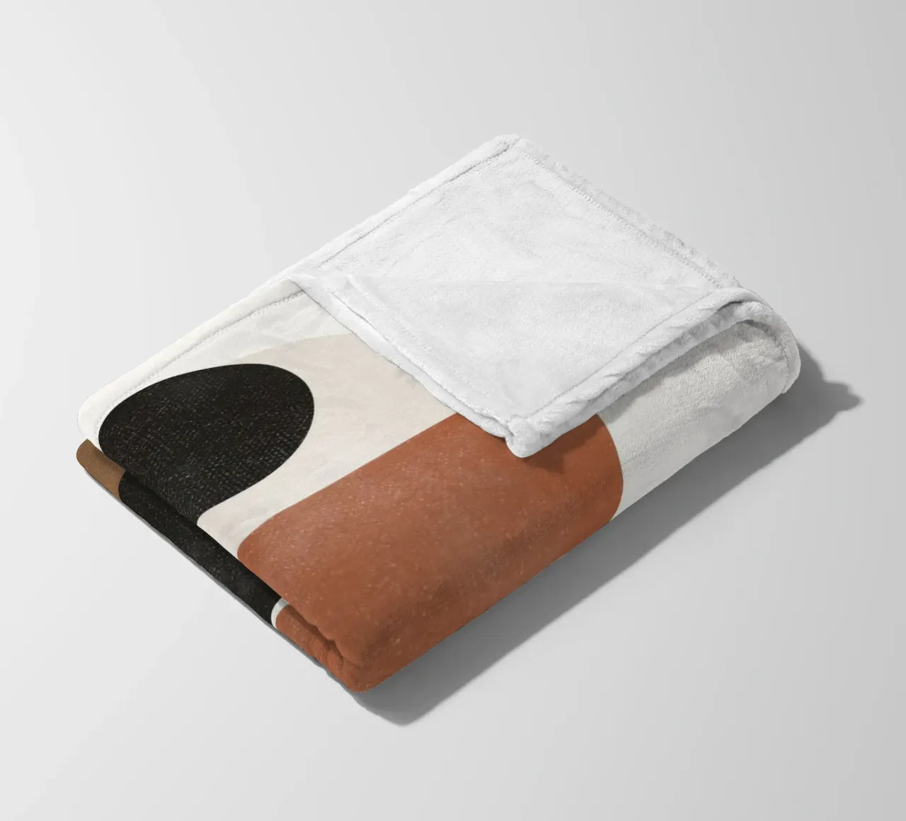 Timeless Forms – Minimalist Abstract in Bold Tones fleece blanket by Aralyn