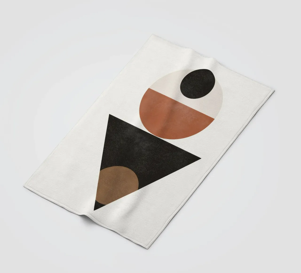 Timeless Forms – Minimalist Abstract in Bold Tones fleece blanket by Aralyn