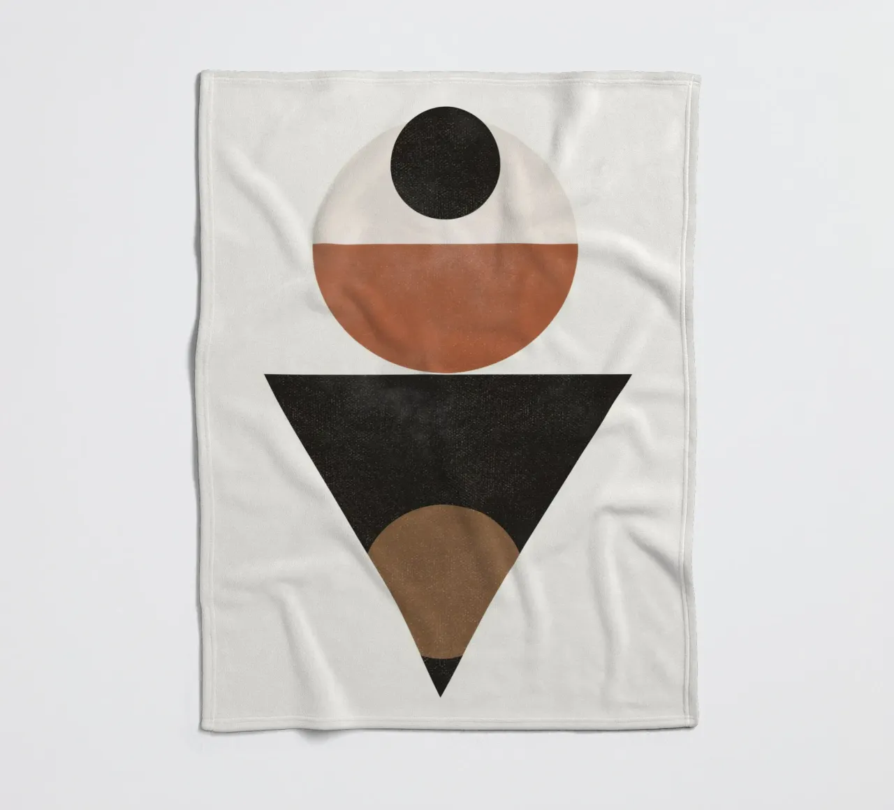 Timeless Forms – Minimalist Abstract in Bold Tones fleece blanket by Aralyn