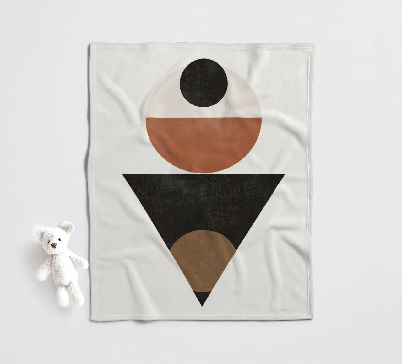 Timeless Forms – Minimalist Abstract in Bold Tones fleece blanket by Aralyn