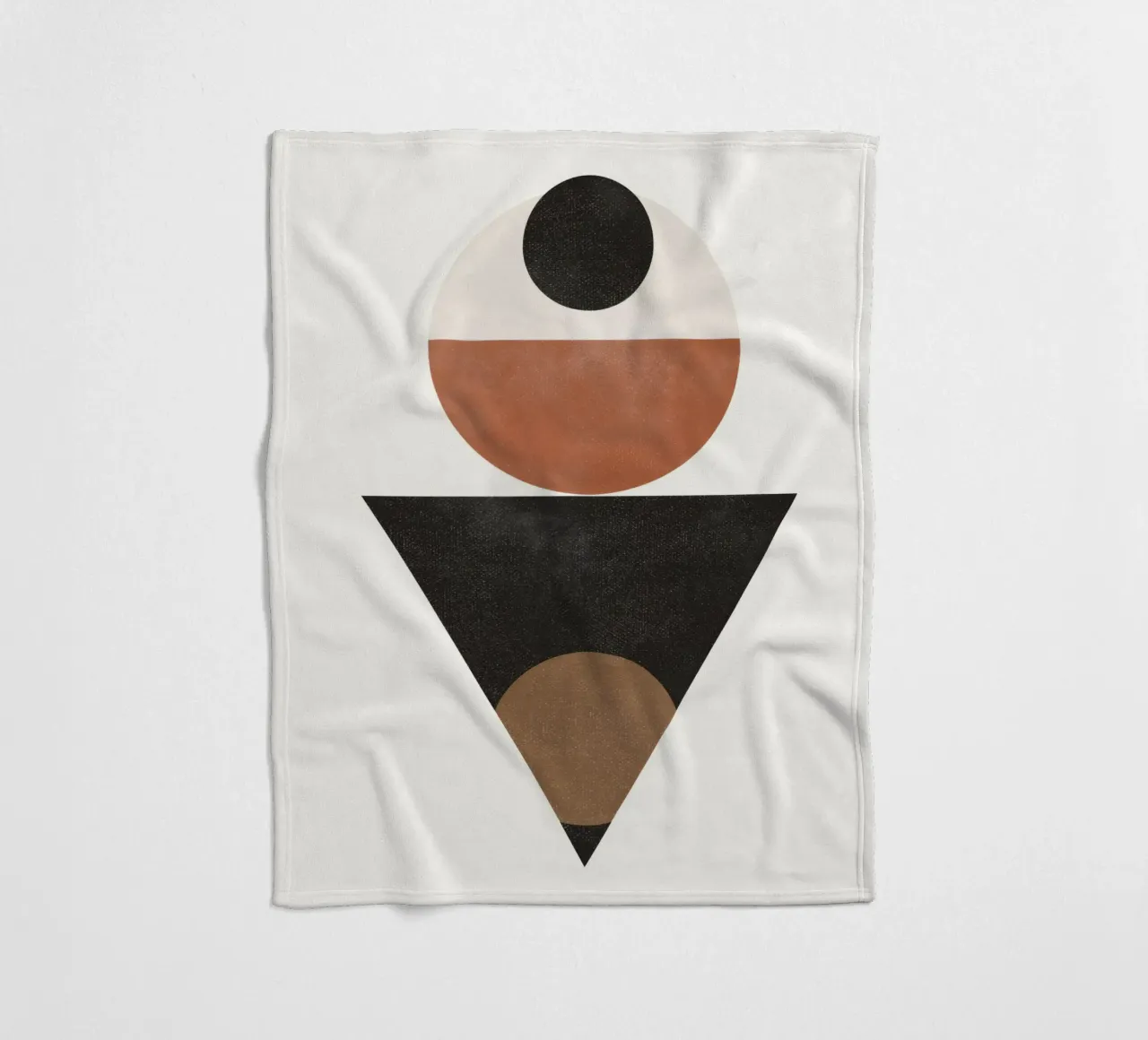 Timeless Forms – Minimalist Abstract in Bold Tones fleece blanket by Aralyn