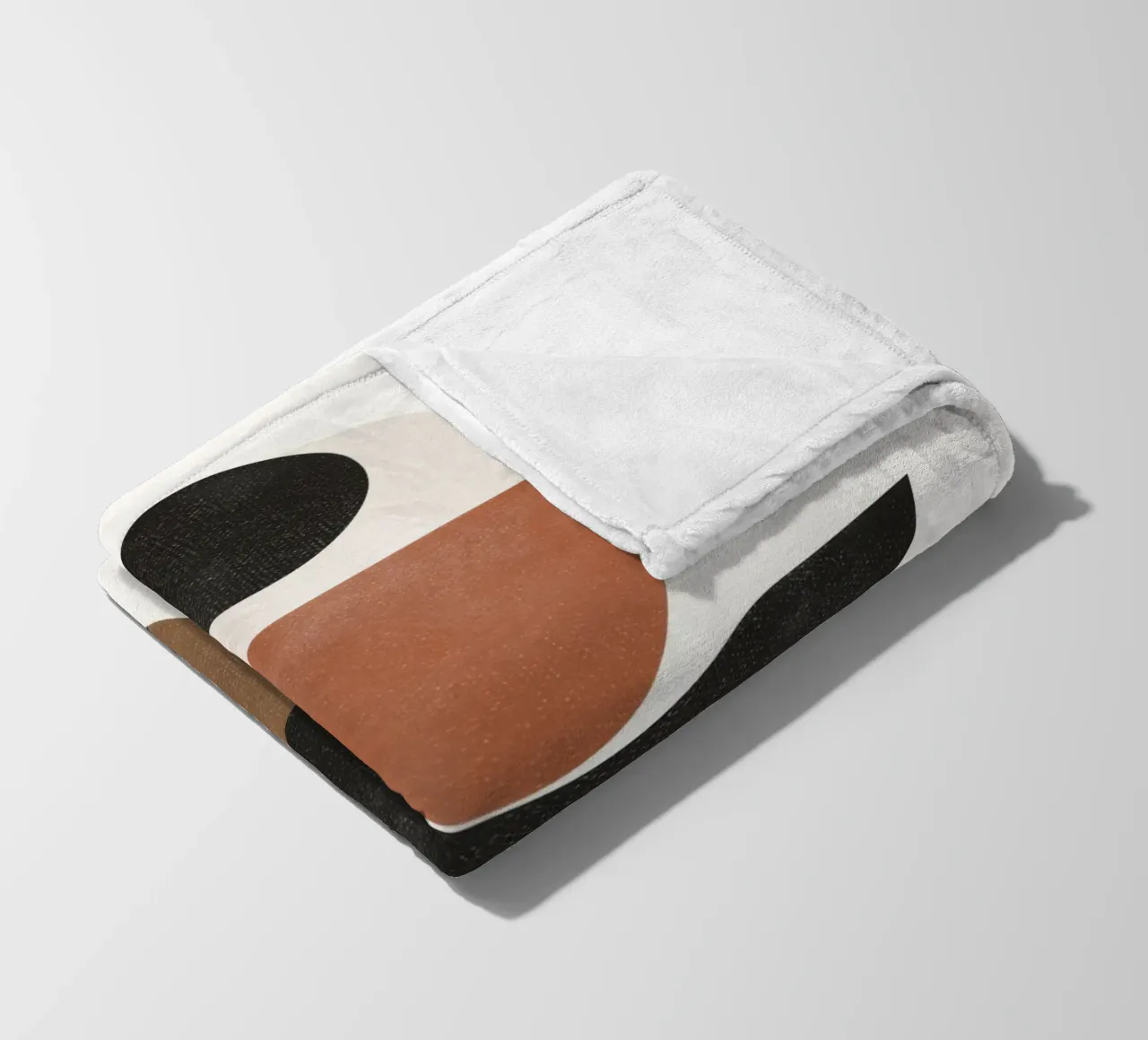 Timeless Forms – Minimalist Abstract in Bold Tones fleece blanket by Aralyn