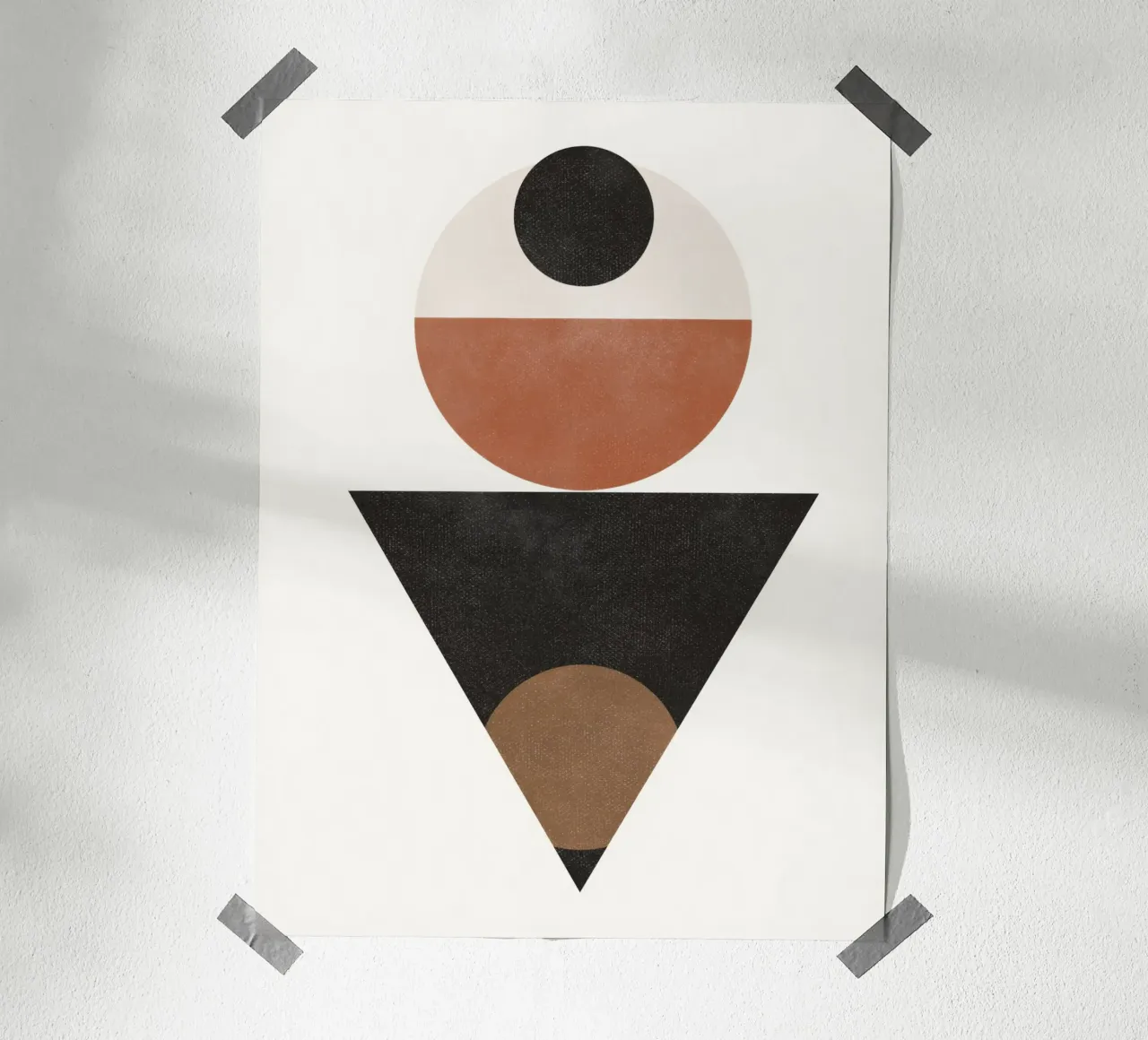 Formes intemporelles - Abstrait minimaliste dans des tons audacieux hahnemühle de Aralyn