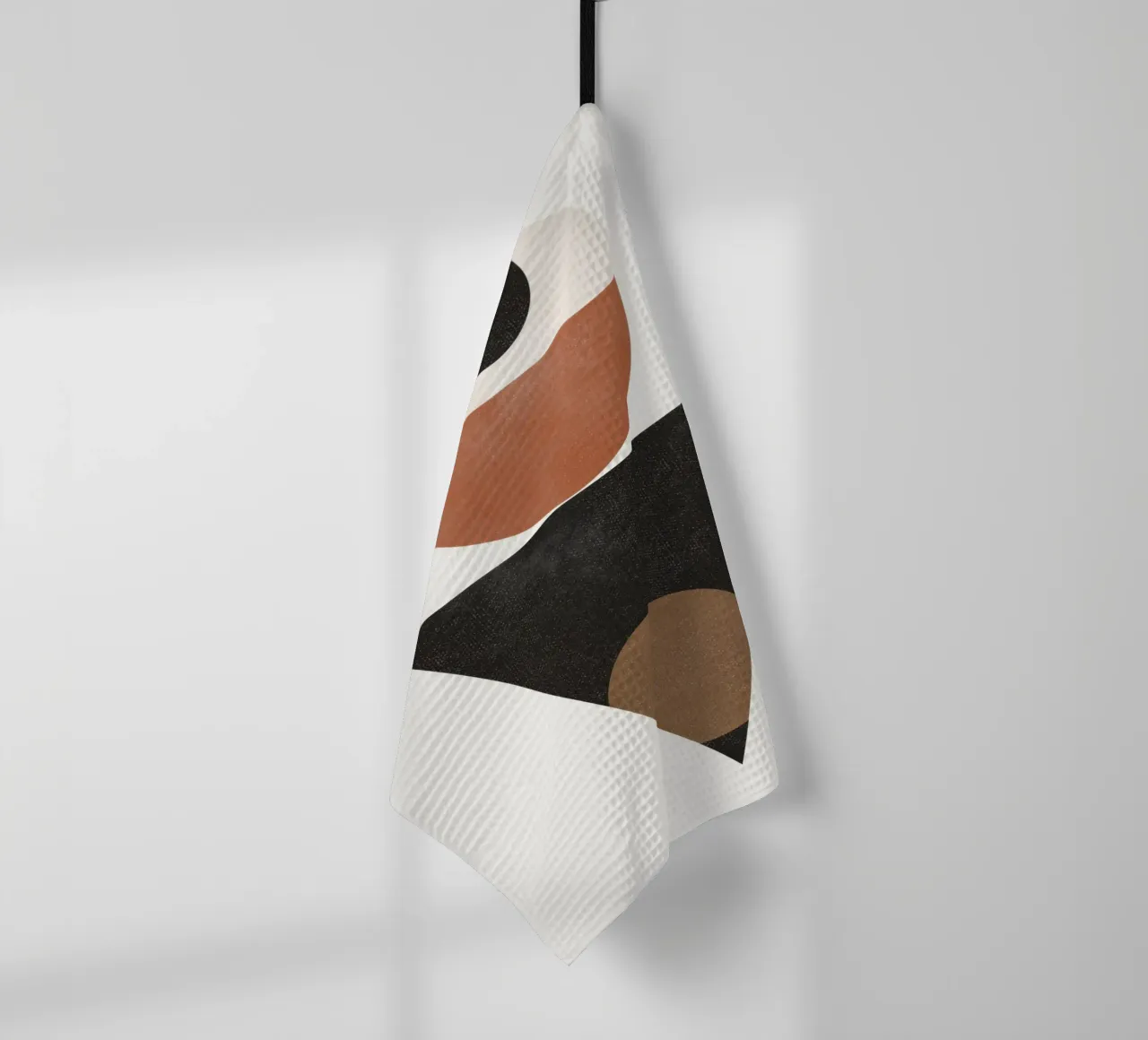 Timeless Forms – Minimalist Abstract in Bold Tones tea towel by Aralyn