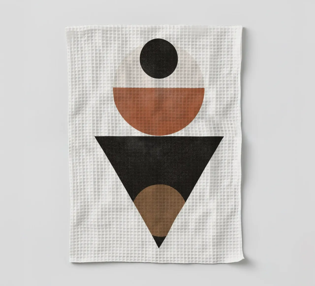 Timeless Forms – Minimalist Abstract in Bold Tones tea towel by Aralyn