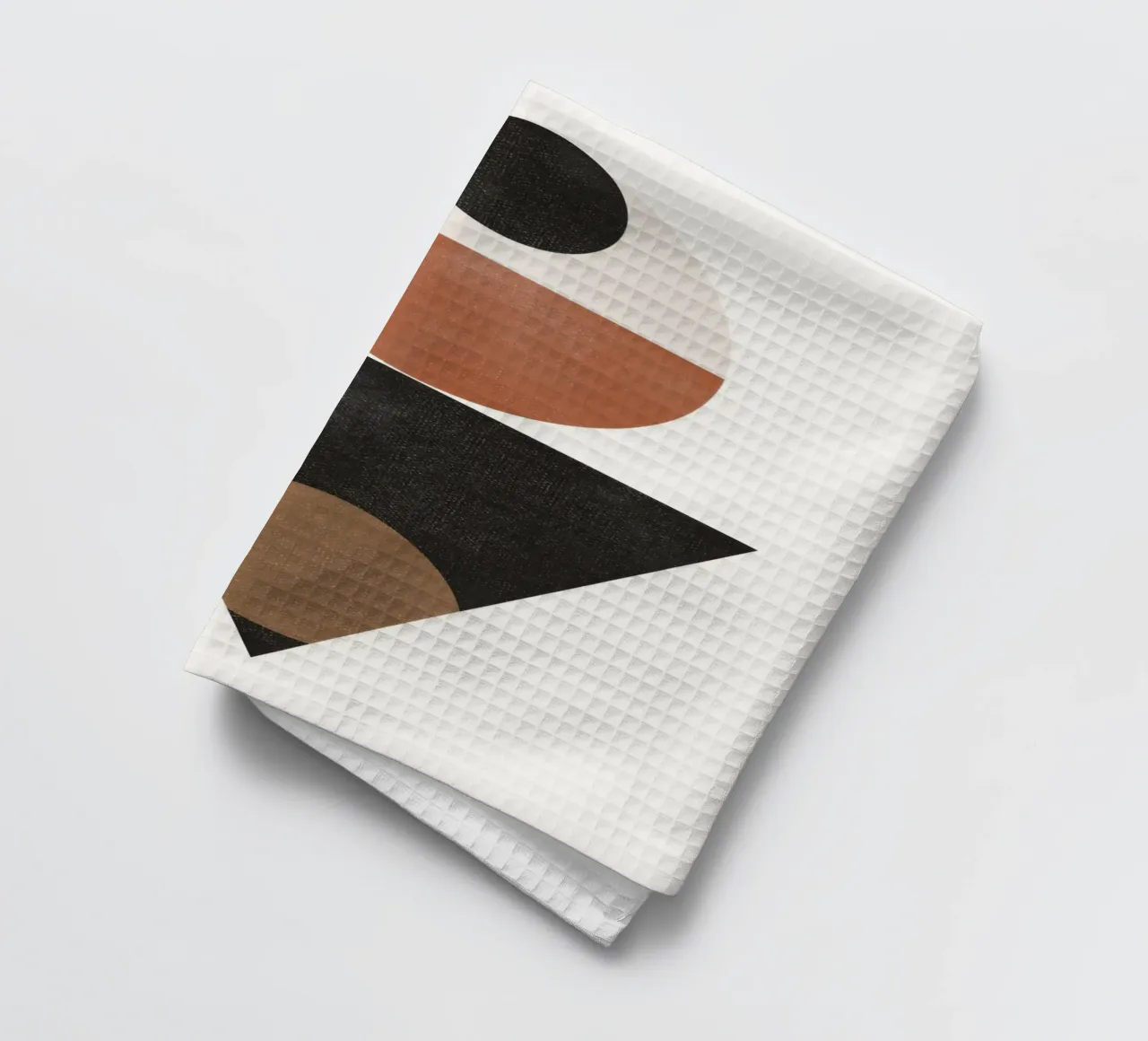 Timeless Forms – Minimalist Abstract in Bold Tones tea towel by Aralyn