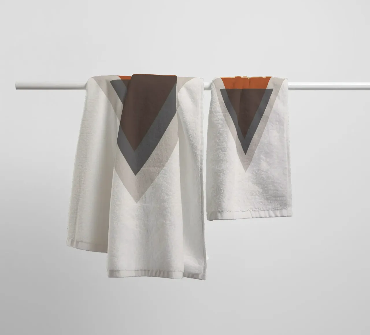 Balanced Simplicity – Triangle Shapes towel by Aralyn