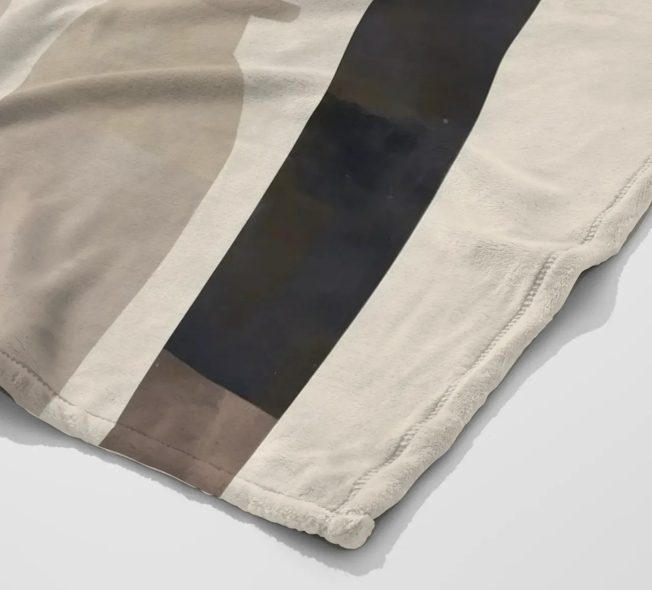 Boho Balance – Neutral Shapes and Objects fleece blanket by Aralyn