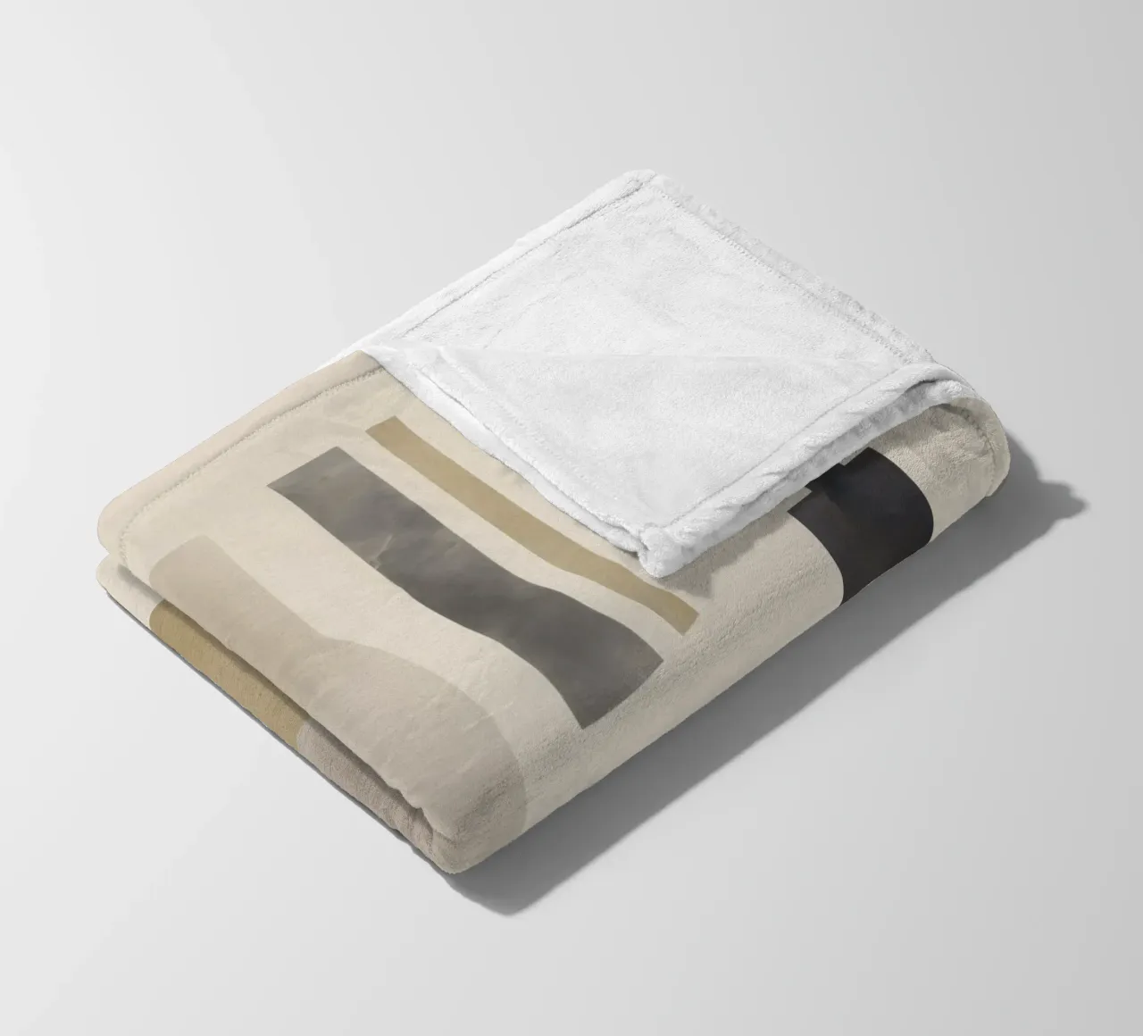 Boho Balance – Neutral Shapes and Objects fleece blanket by Aralyn