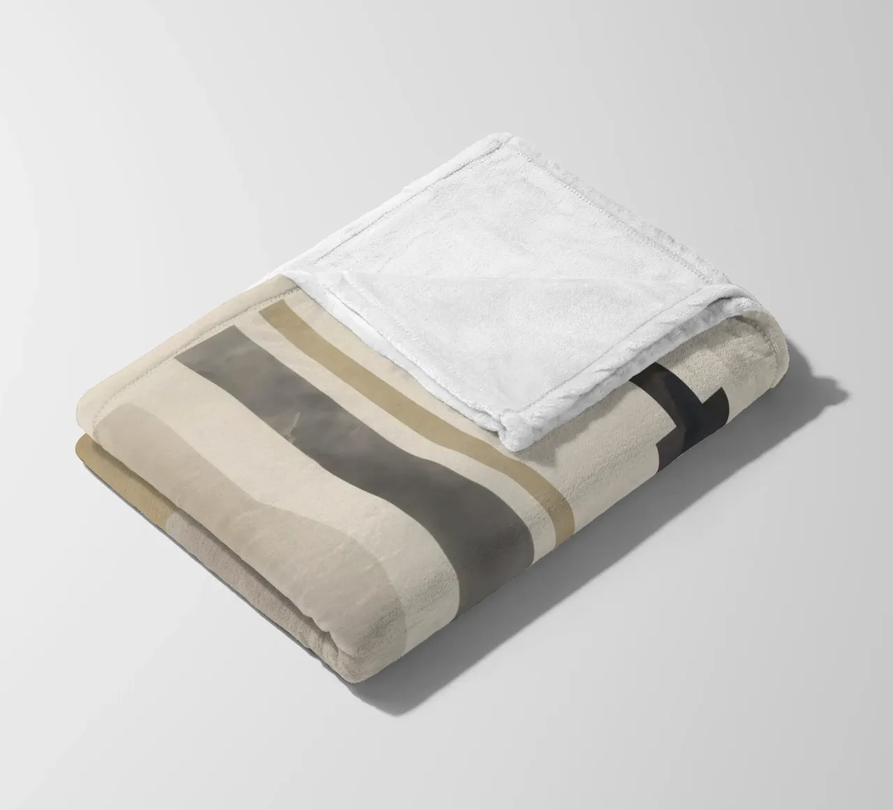 Boho Balance – Neutral Shapes and Objects fleece blanket by Aralyn
