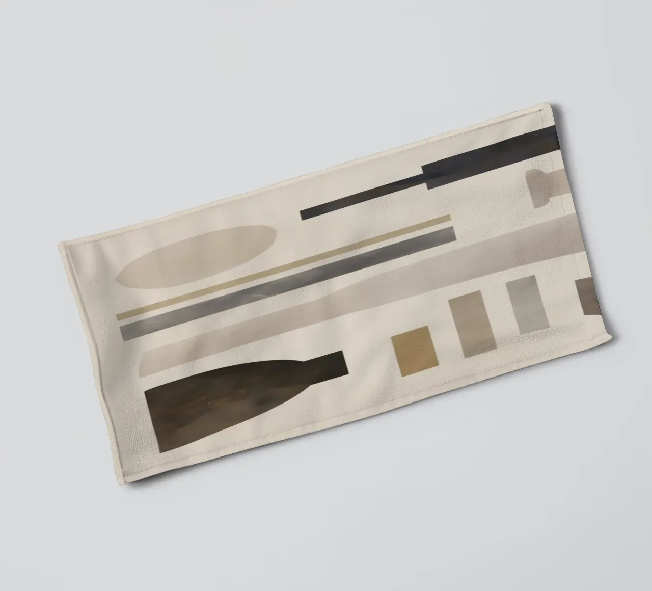 Boho Balance – Neutral Shapes and Objects towel by Aralyn