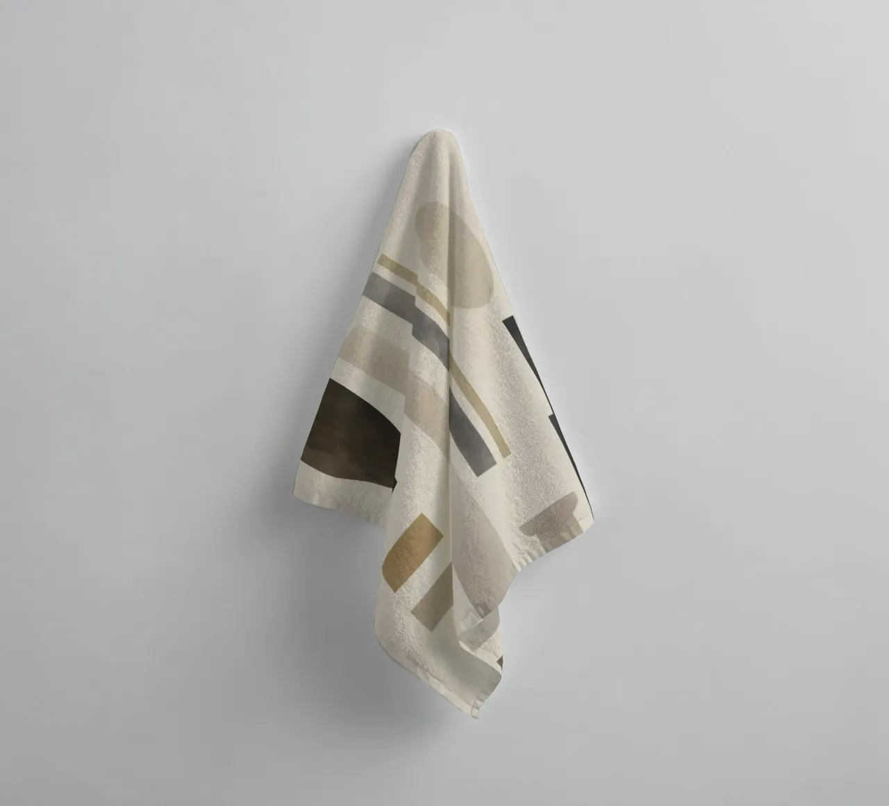 Boho Balance – Neutral Shapes and Objects towel by Aralyn