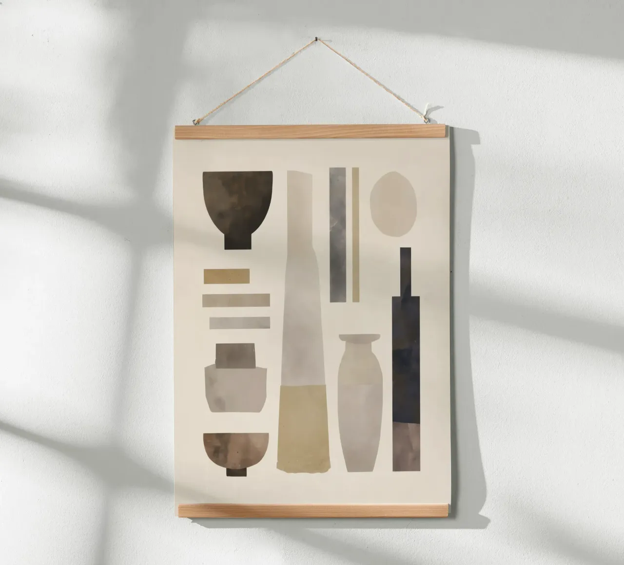 Equilibrio Boho - Forme e oggetti neutri carta hahnemühle da Aralyn