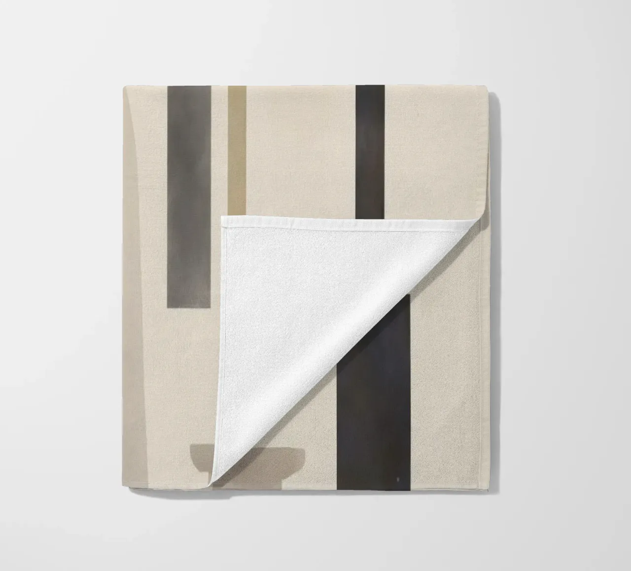 Boho Balance – Neutral Shapes and Objects beach towel by Aralyn