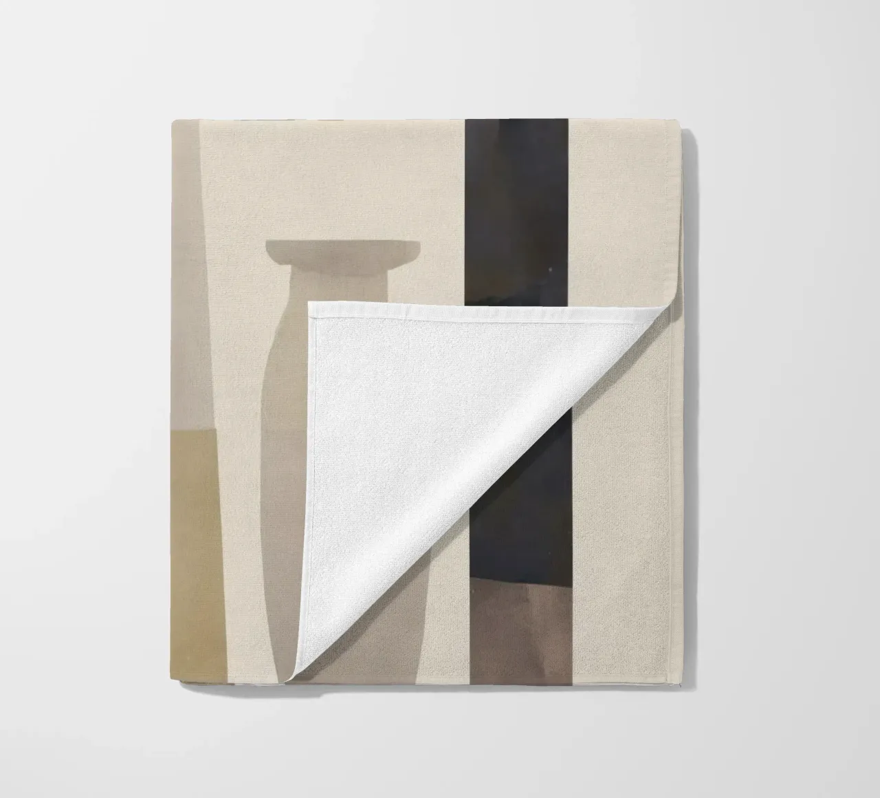 Boho Balance – Neutral Shapes and Objects beach towel by Aralyn