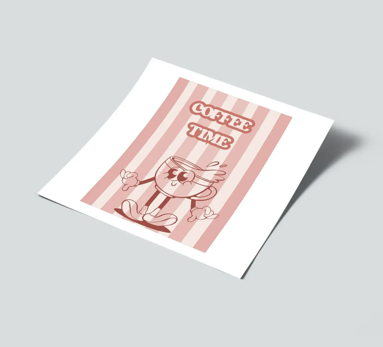 È l'ora del caffè Pink Vibes foglio adesivo da Blondy Fayet