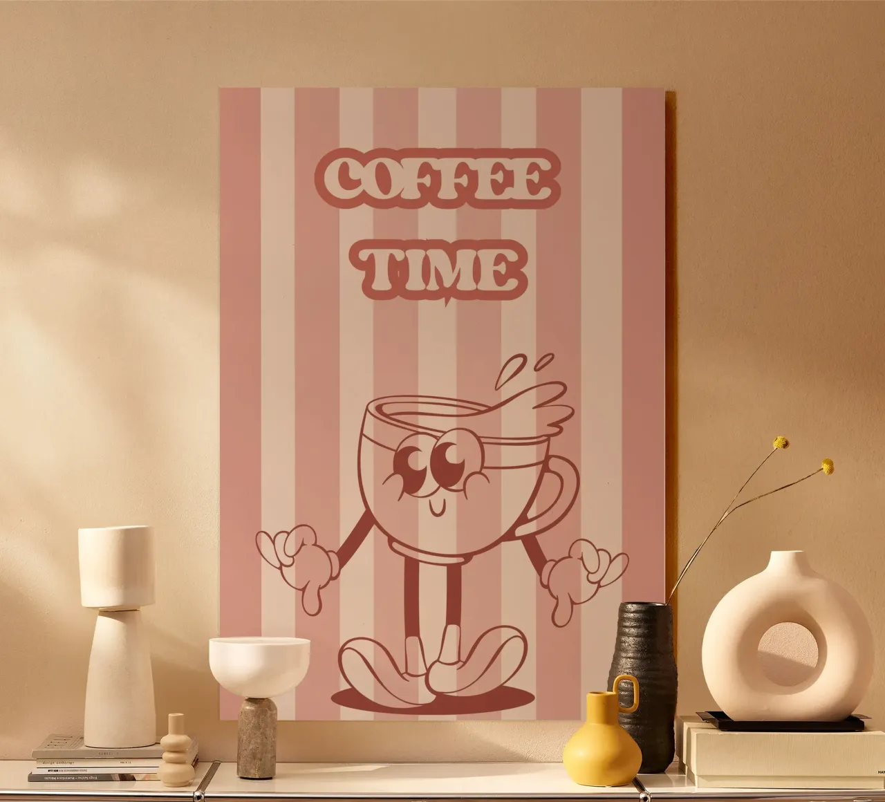 È l'ora del caffè Pink Vibes pannello forex da Blondy Fayet