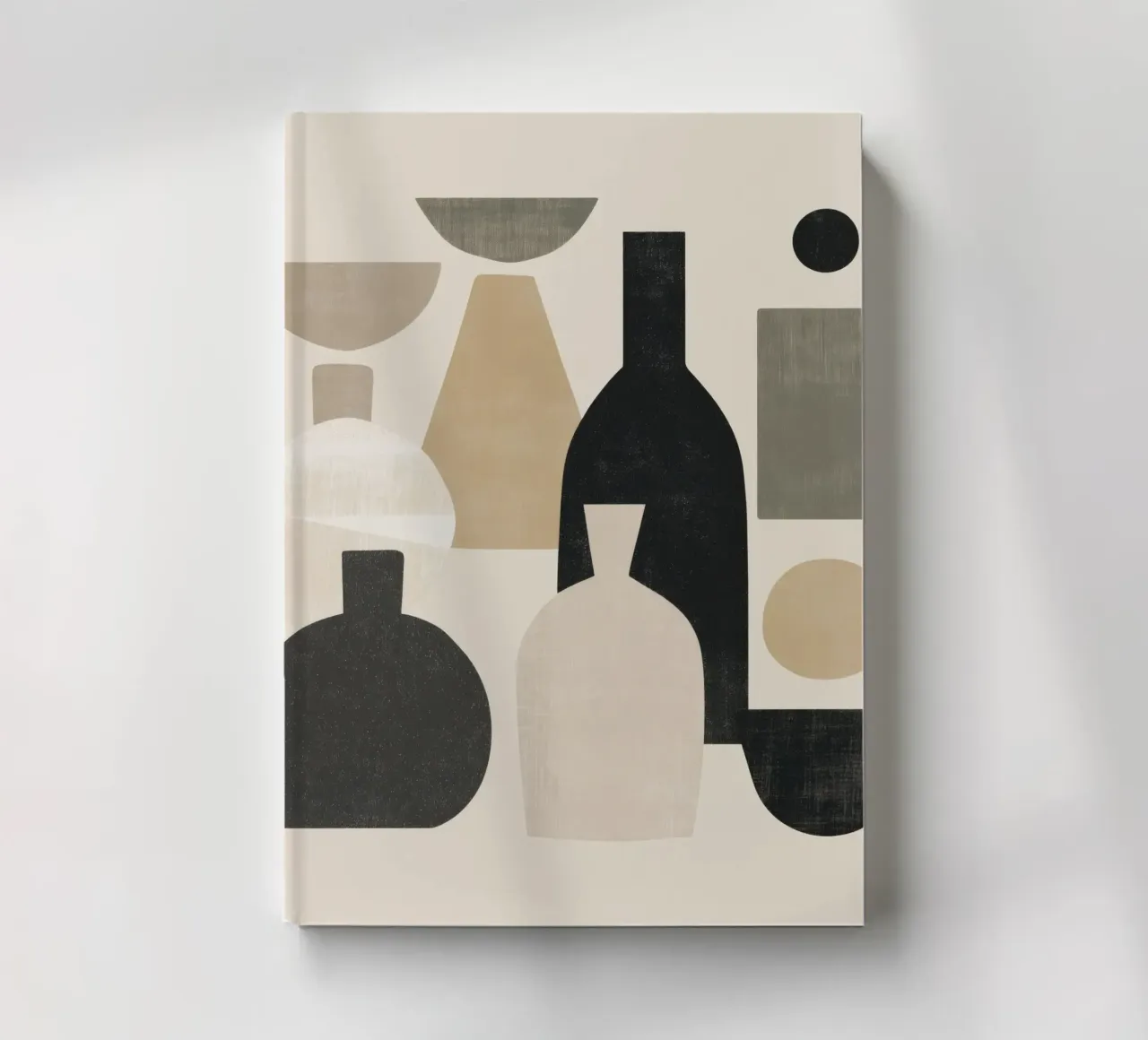 Boho Still Life – Abstract Shapes in Neutral Tones notebook by Aralyn